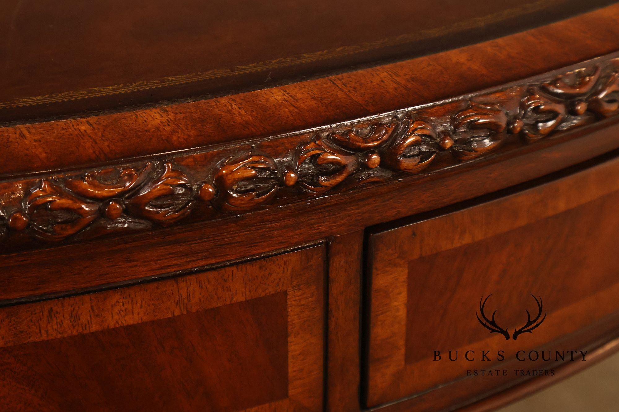 Lloyd Buxton Leather Top Four Drawer Gaming Table With Backgammon And Chess Board