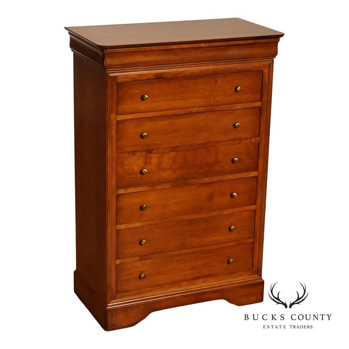 Shermag Louis Philippe Style Cherry Tall Chest