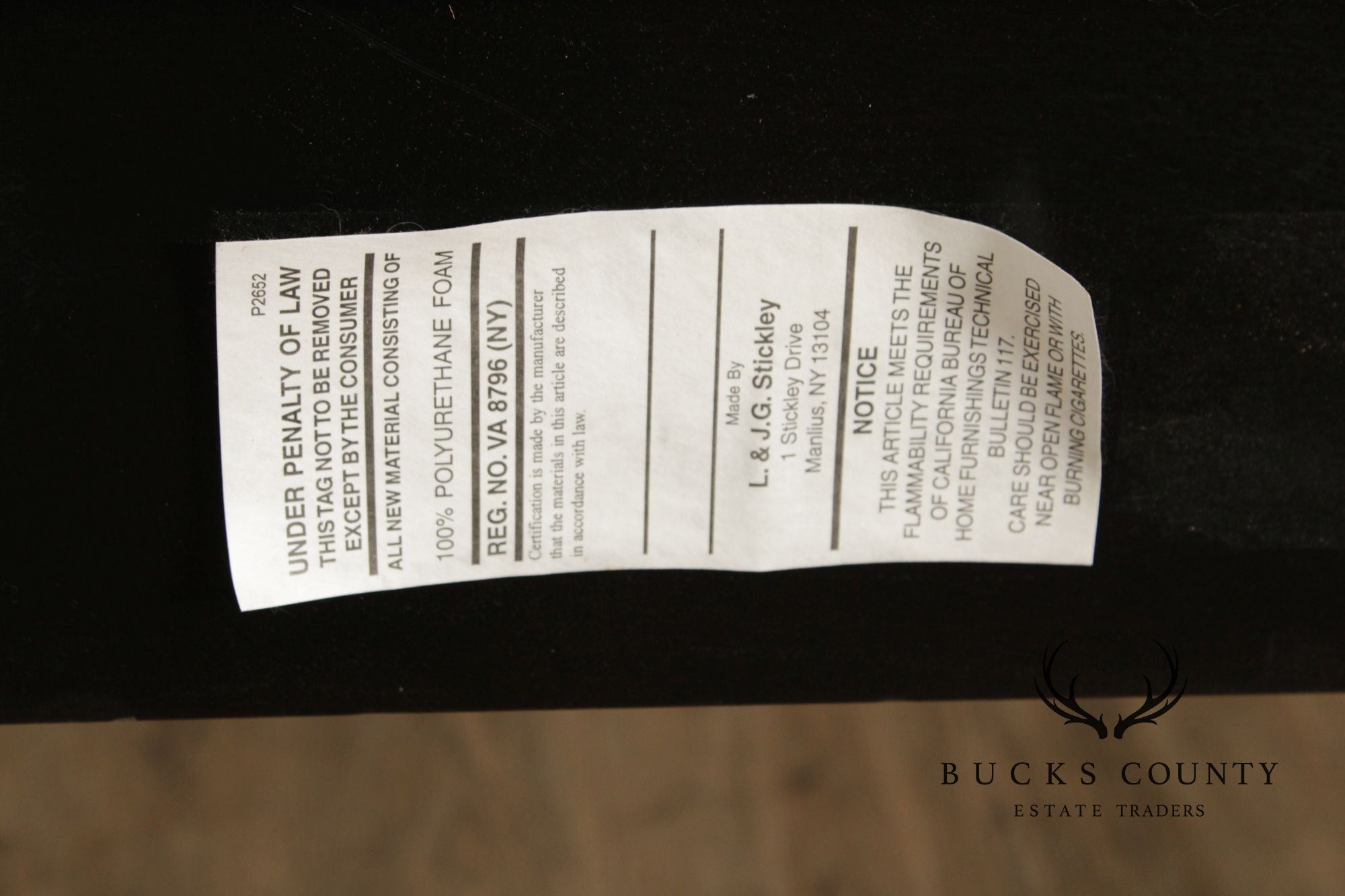 Stickley John Widdicomb Collection Ebonized King Panel Bed