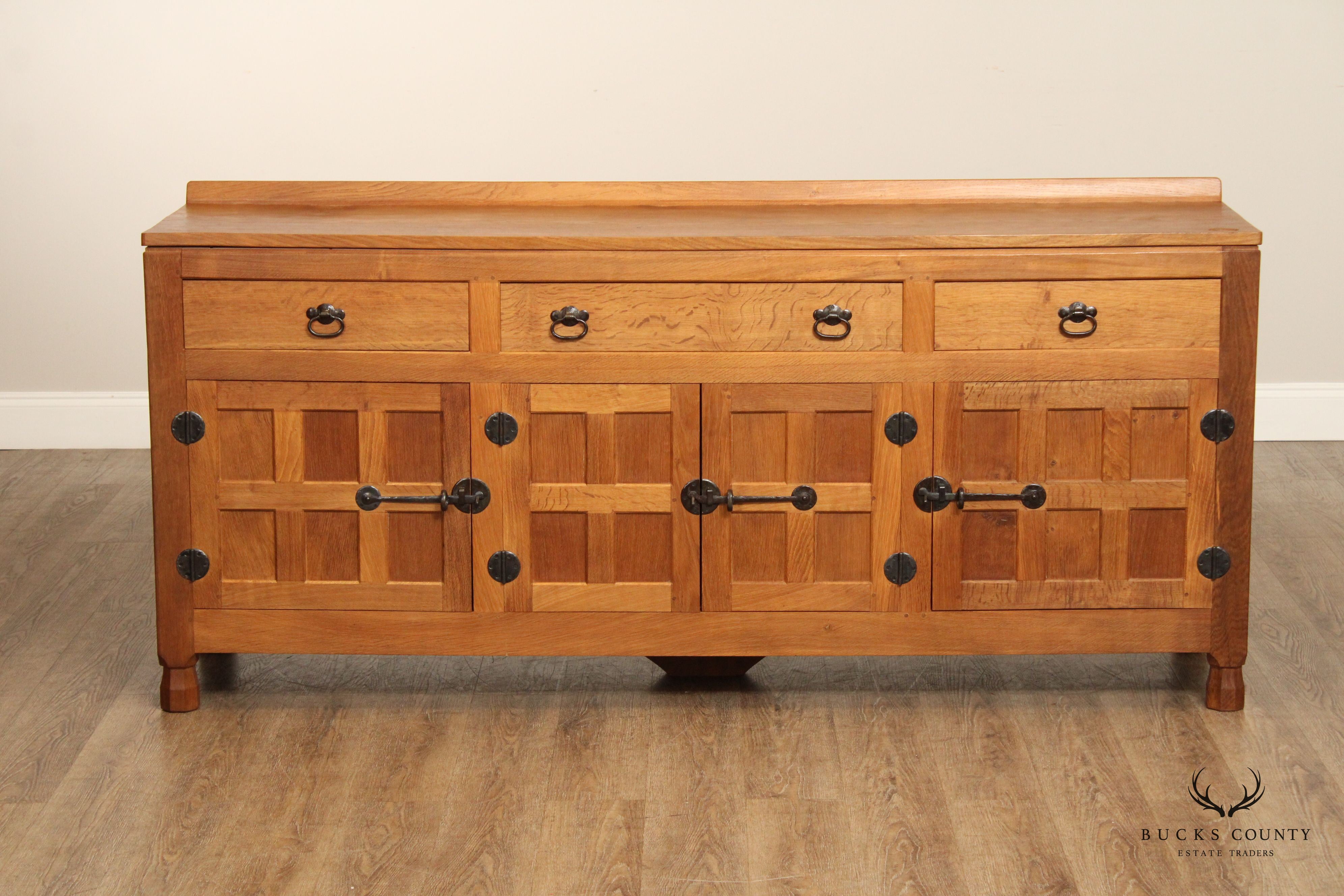 Derek Slater Fishman Arts & Crafts Style Oak Buffet Sideboard