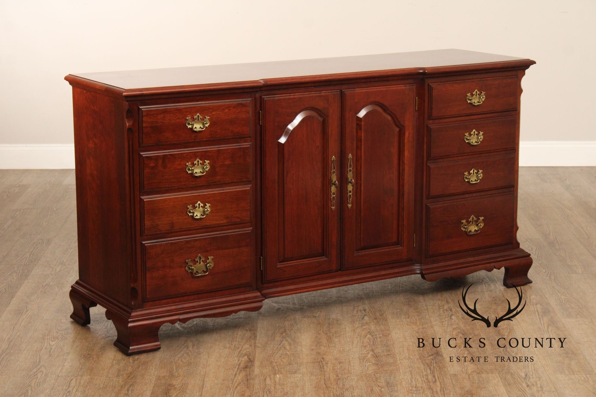 Pennsylvania House Chippendale Style Cherry Long Dresser