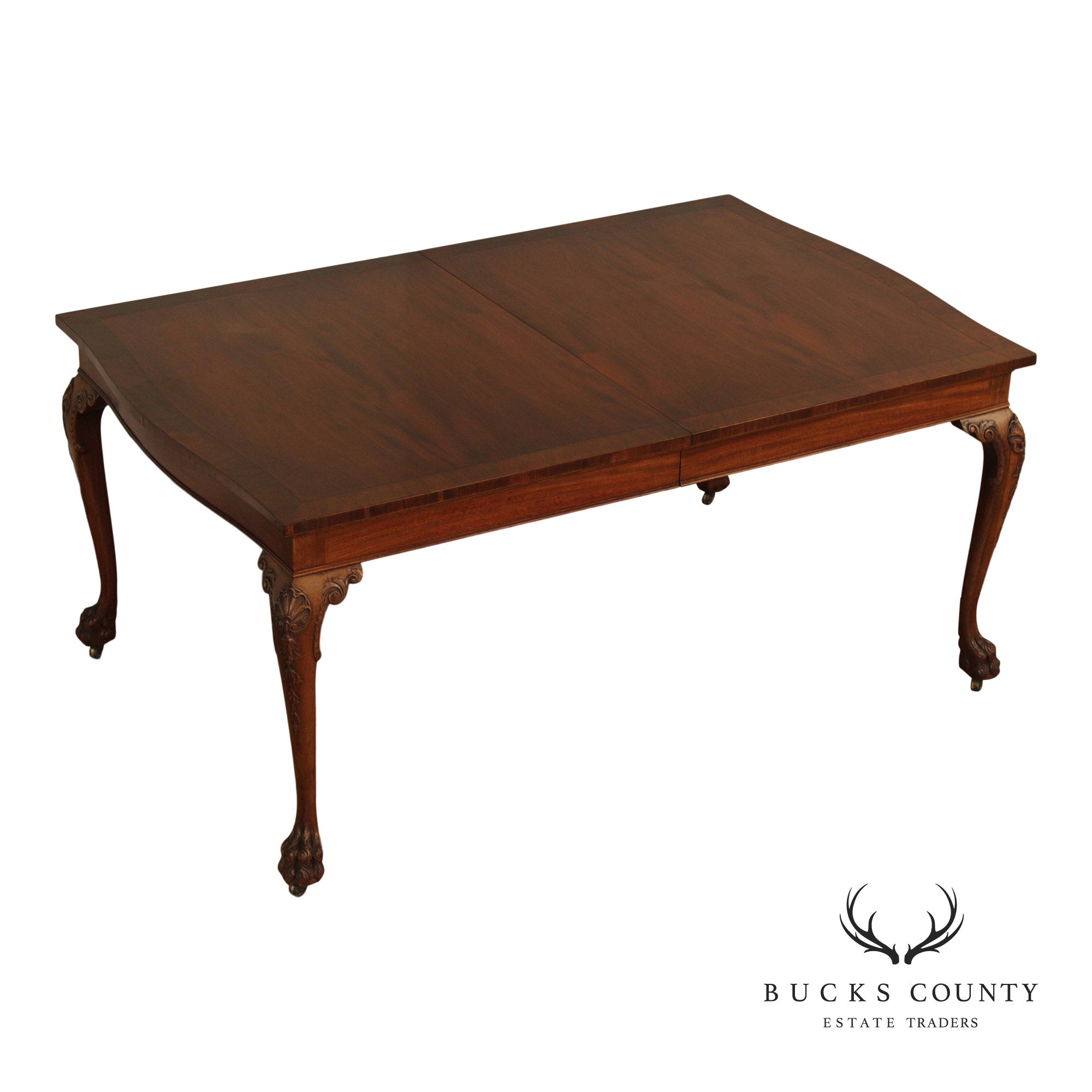 Irish Georgian Style Expandable Mahogany Dining Table
