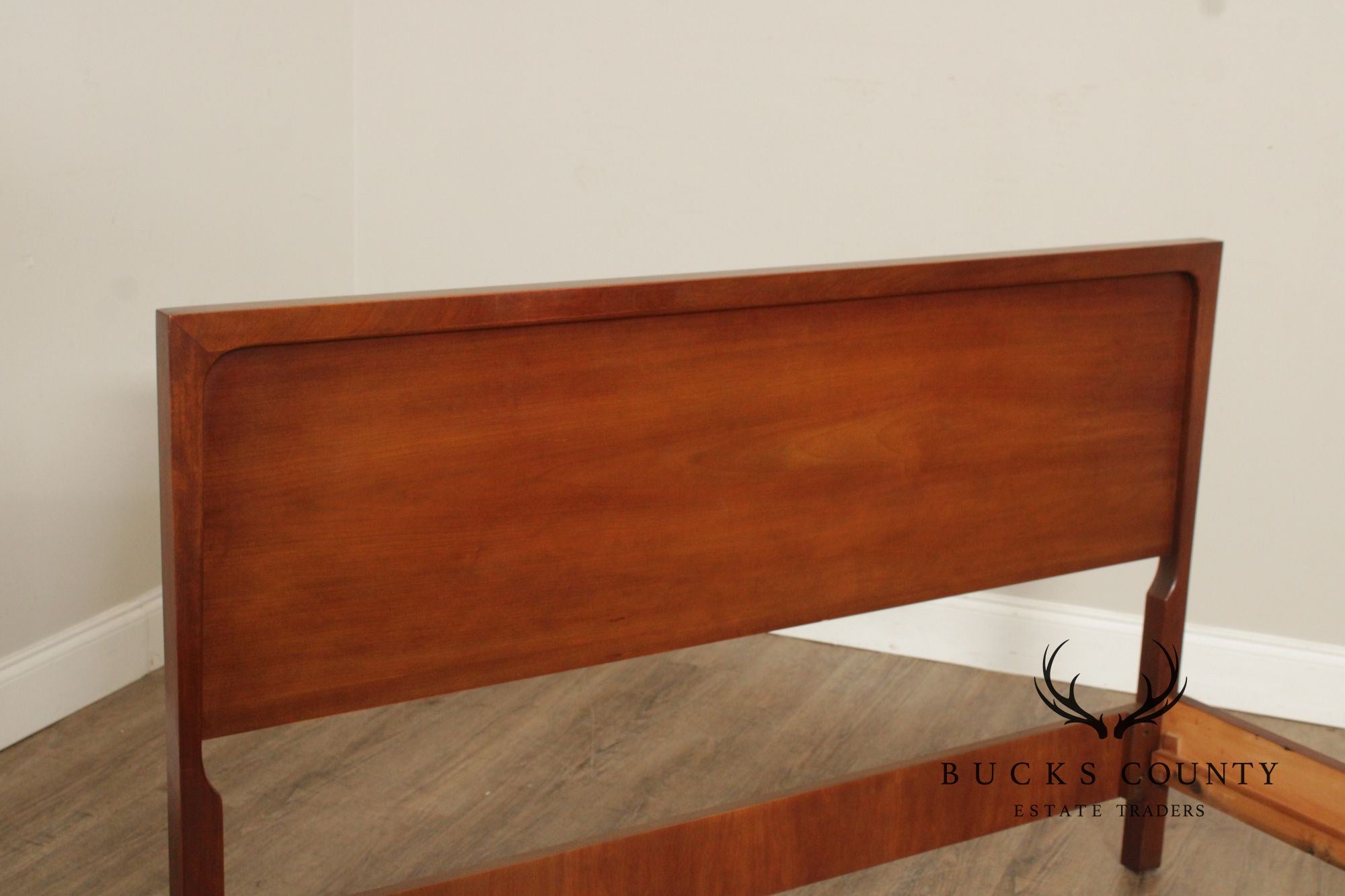 Mid Century Modern Full-Size Cherry Bed Frame