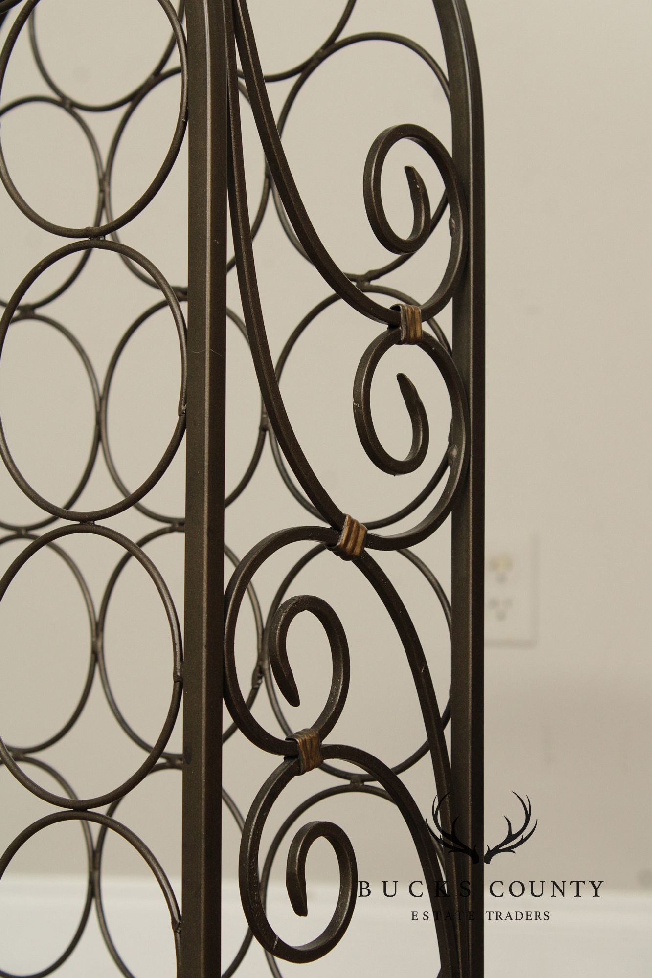 Arched 20-Bottle Iron Wine Rack