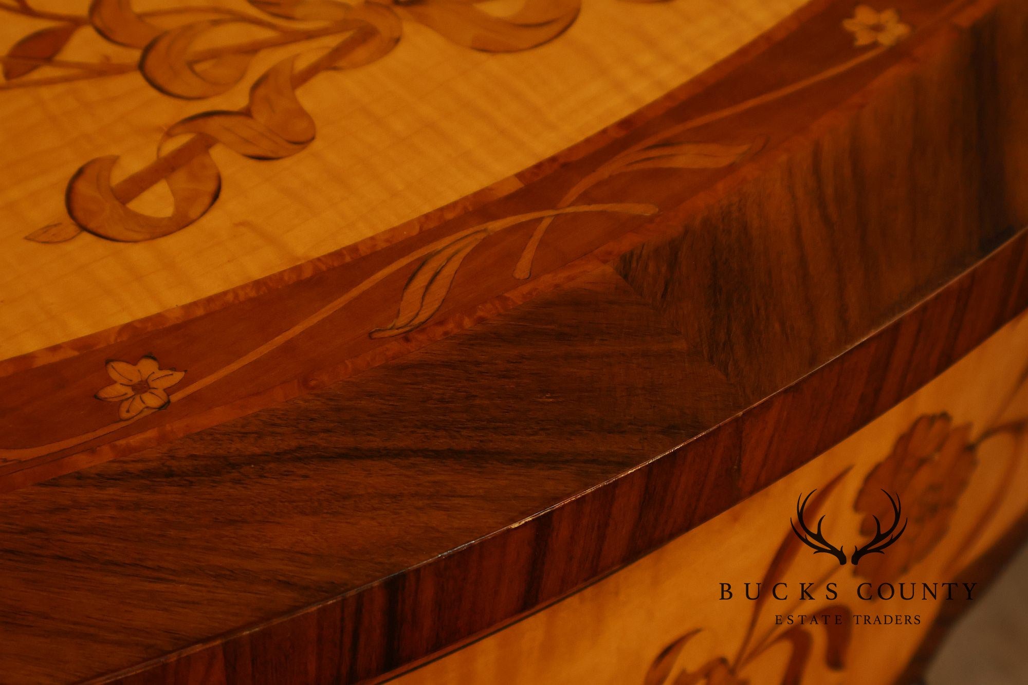 Maitland-Smith French Louis XV Style Inlaid Console Table