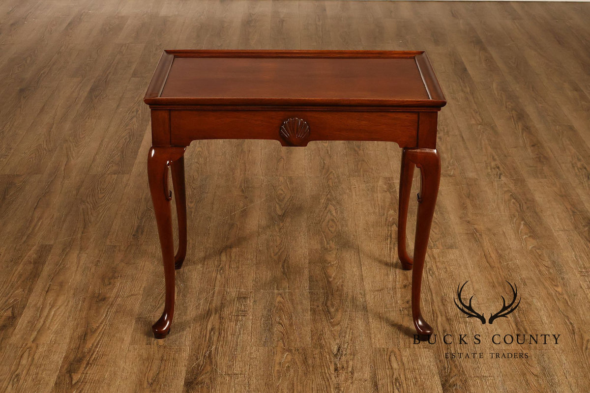 Queen Anne Style Mahogany Tea Side Table