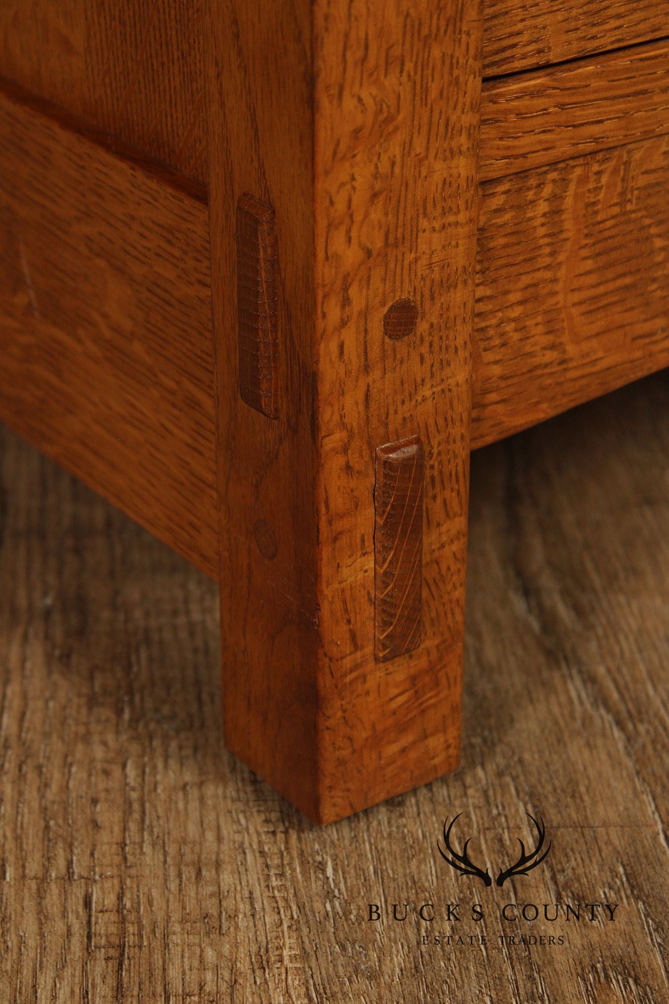 Stickley Mission Collection Oak Tall Chest Of Drawers