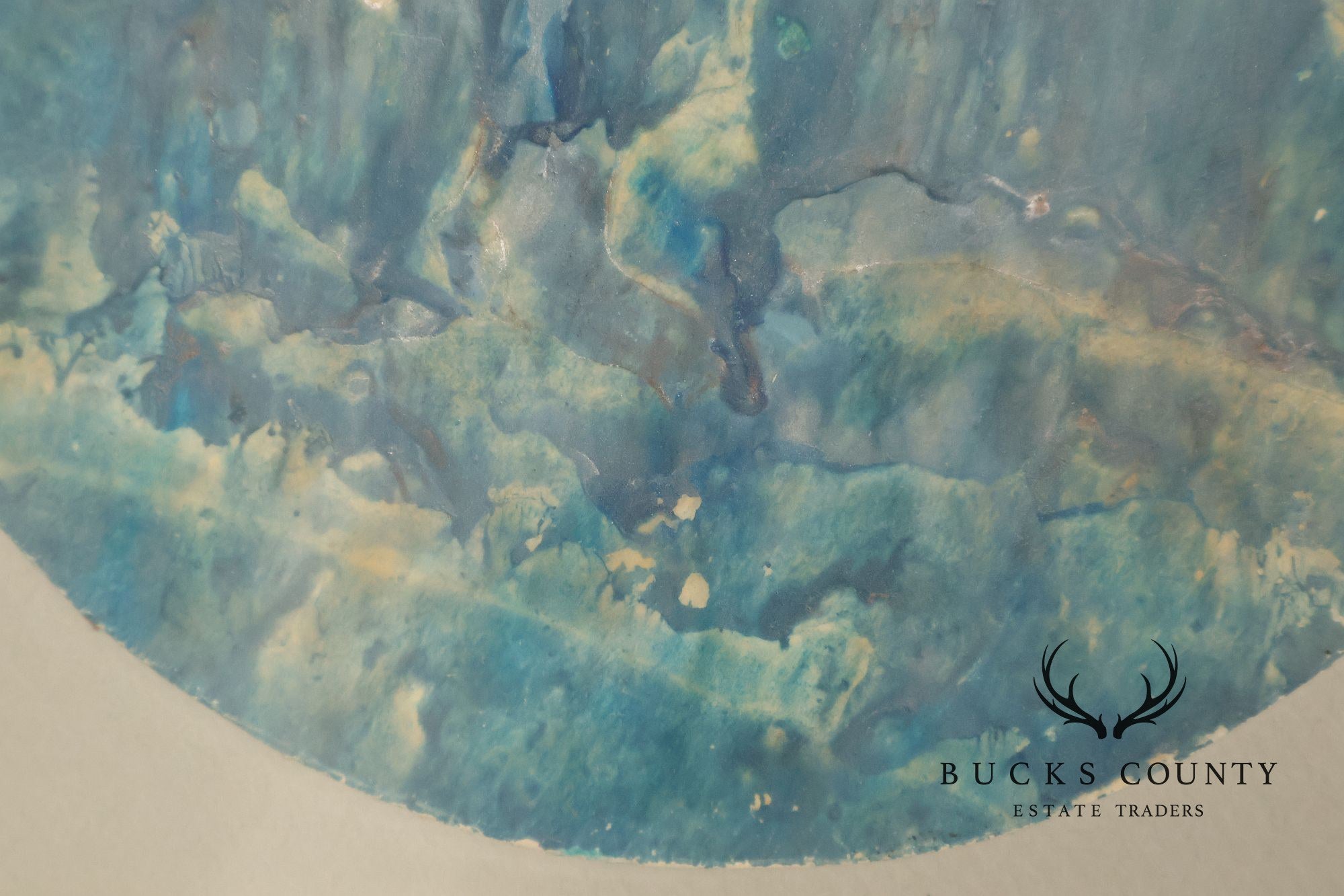 Suzanne Marinell Melted Wax Painting, 'The North Wind and The Ice Maiden'
