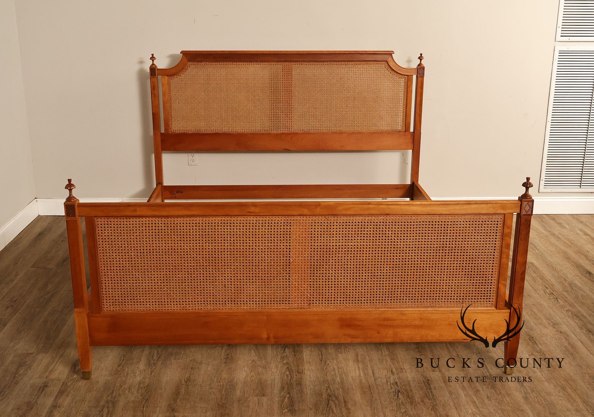 Stickley French Directoire Style Cherry And Cane California King Bed