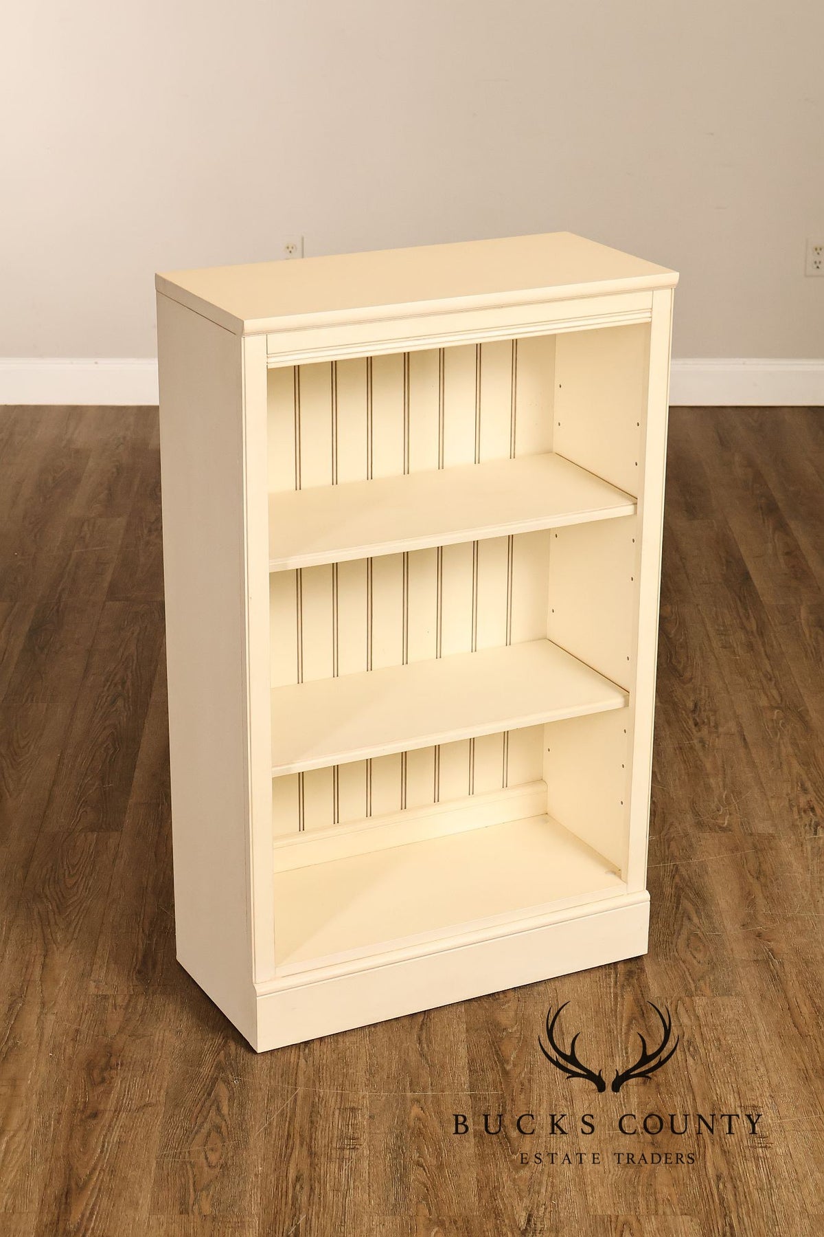 Ethan Allen Pair of Painted Open Bookcases