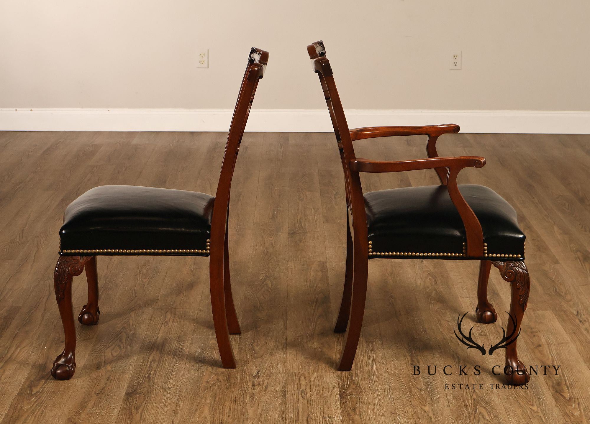 Kindel Chippendale Style Set of Six Mahogany Dining Chairs