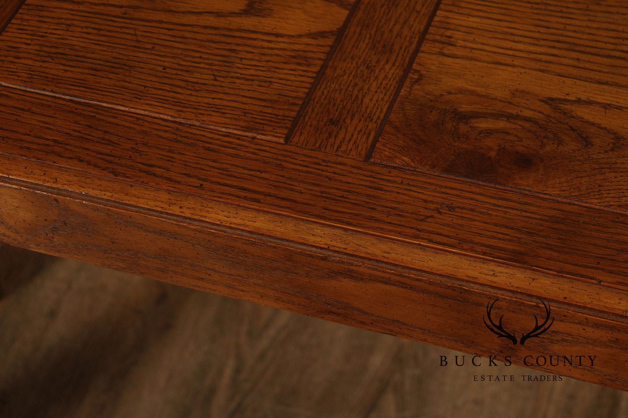 Henredon Artefacts Campaign Style Oak Console Table