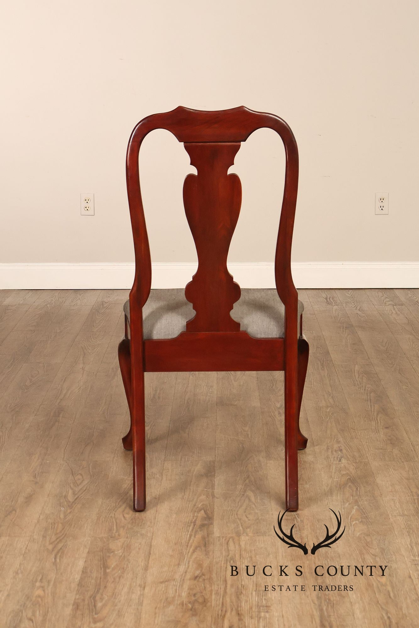 Queen Anne Style Set Of Four Cherry Side Dining Chairs