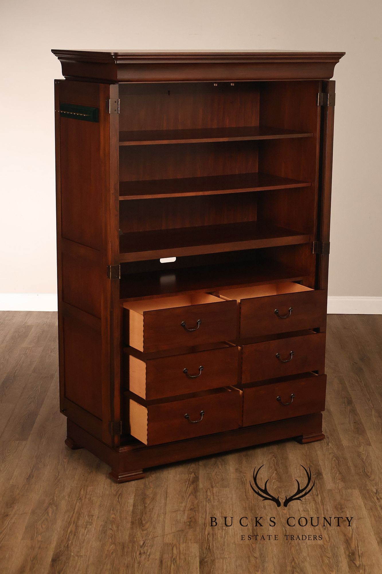 Thomasville Traditional Louis Philippe Style Cherry Armoire