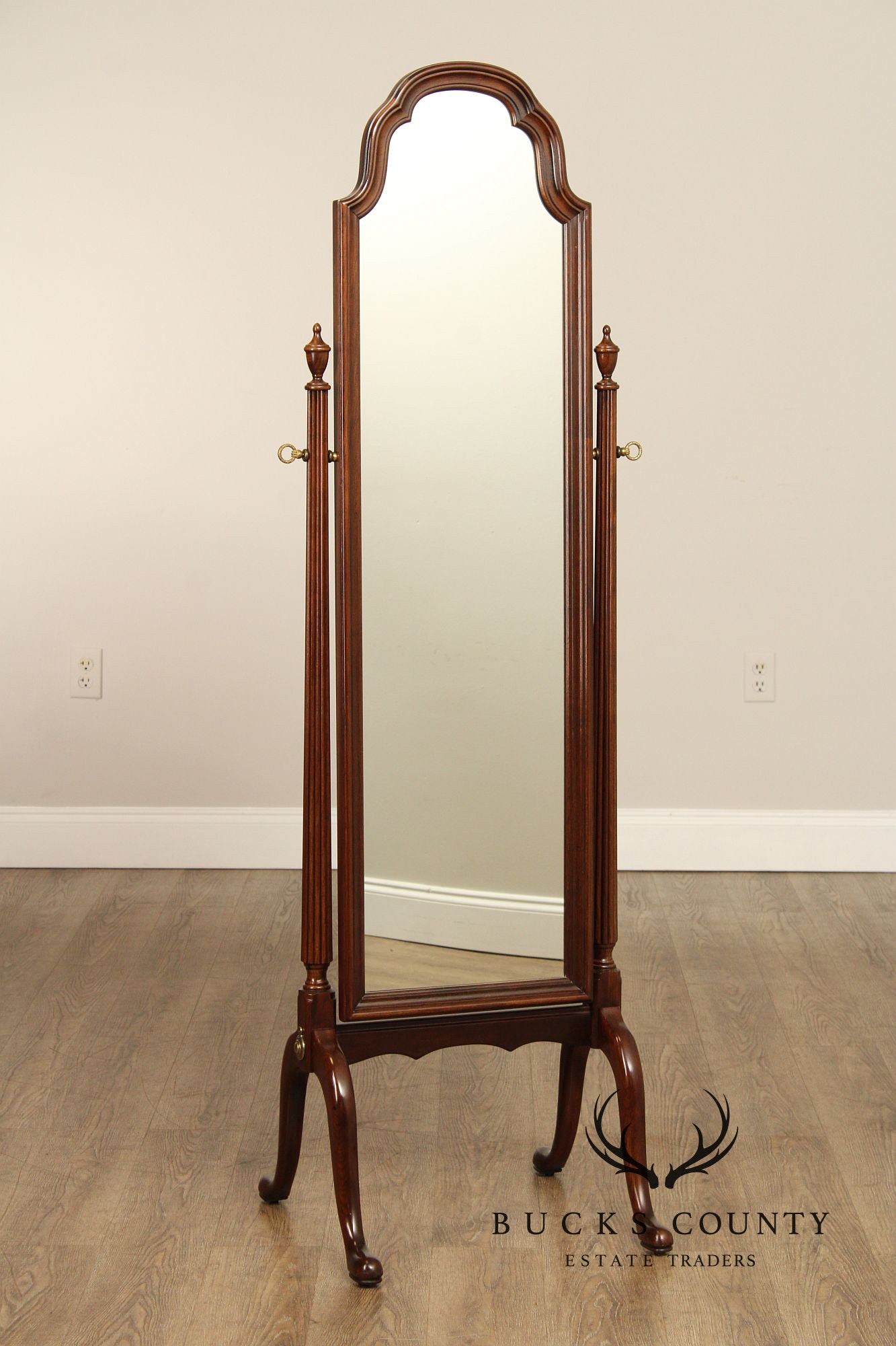 Ethan Allen 'Georgian Court' Cherry Cheval Mirror