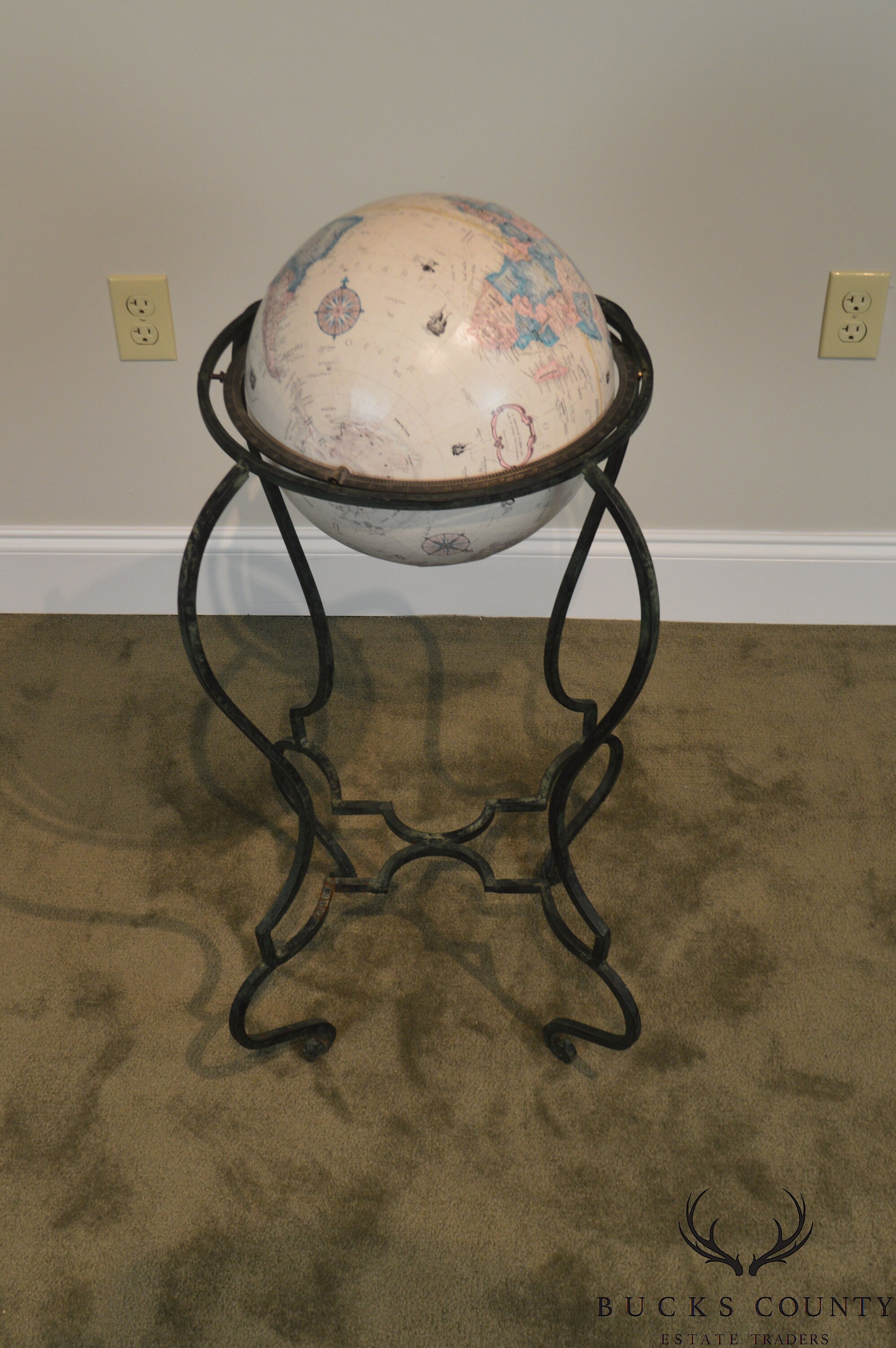 Replogle Iron Base Standing Floor Globe