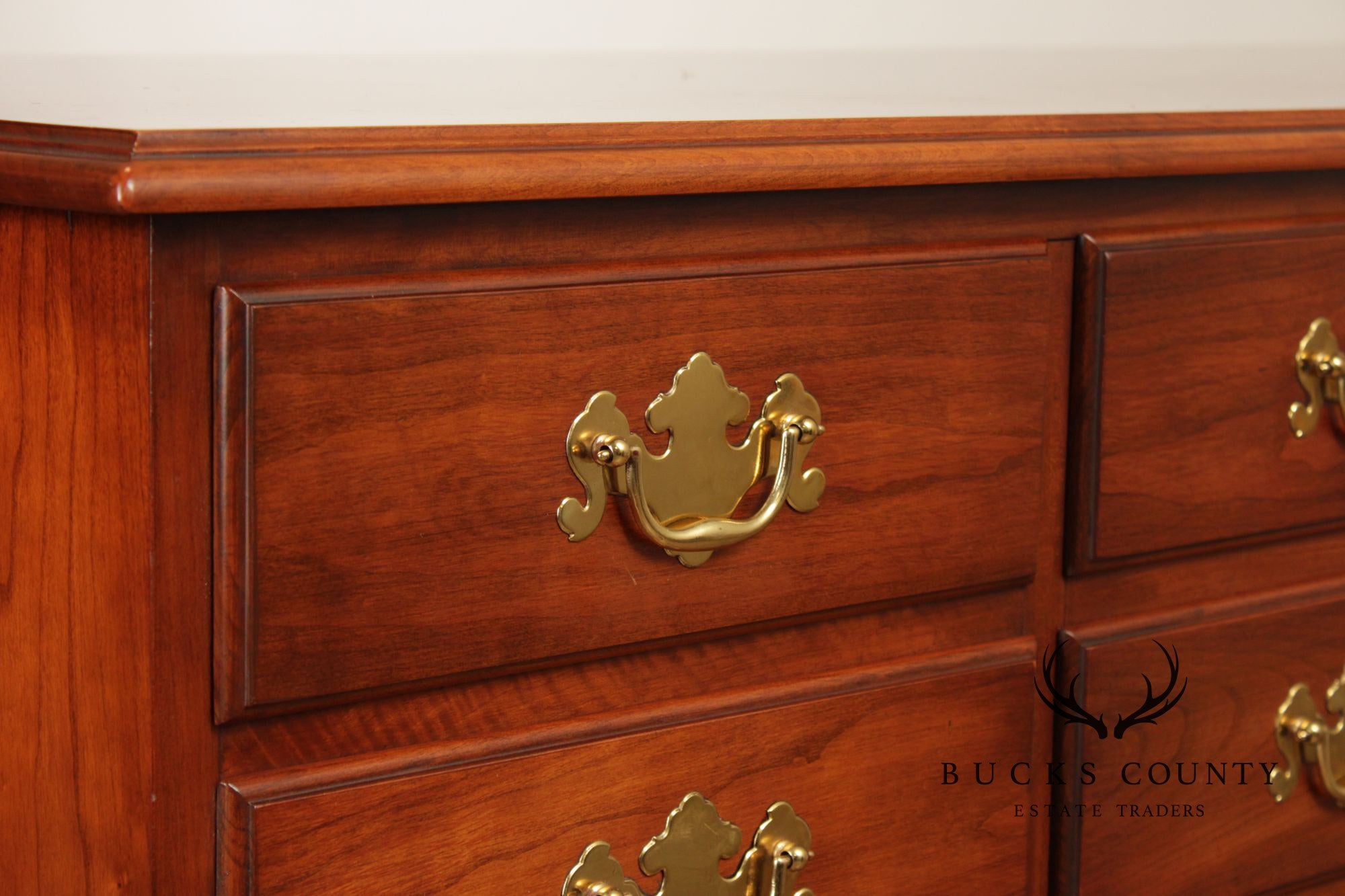 Henkel Harris Vintage Chippendale Style Cherry Long Dresser