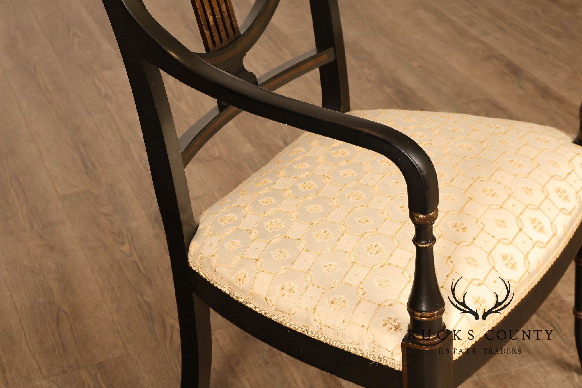 J. L. Pershing & Son Vintage Federal Style Painted Armchair