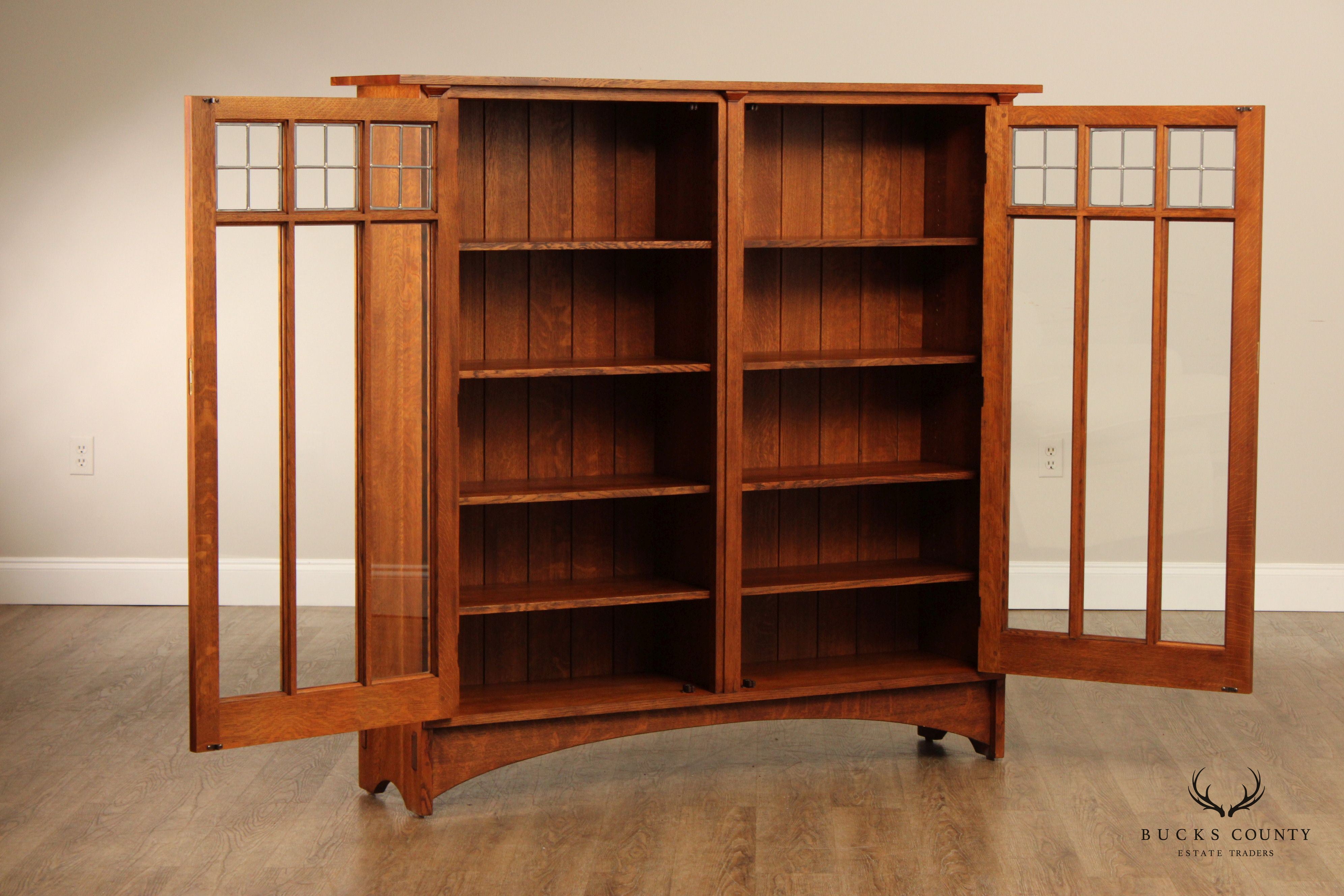 Stickley Mission Collection Oak Two Door Bookcase