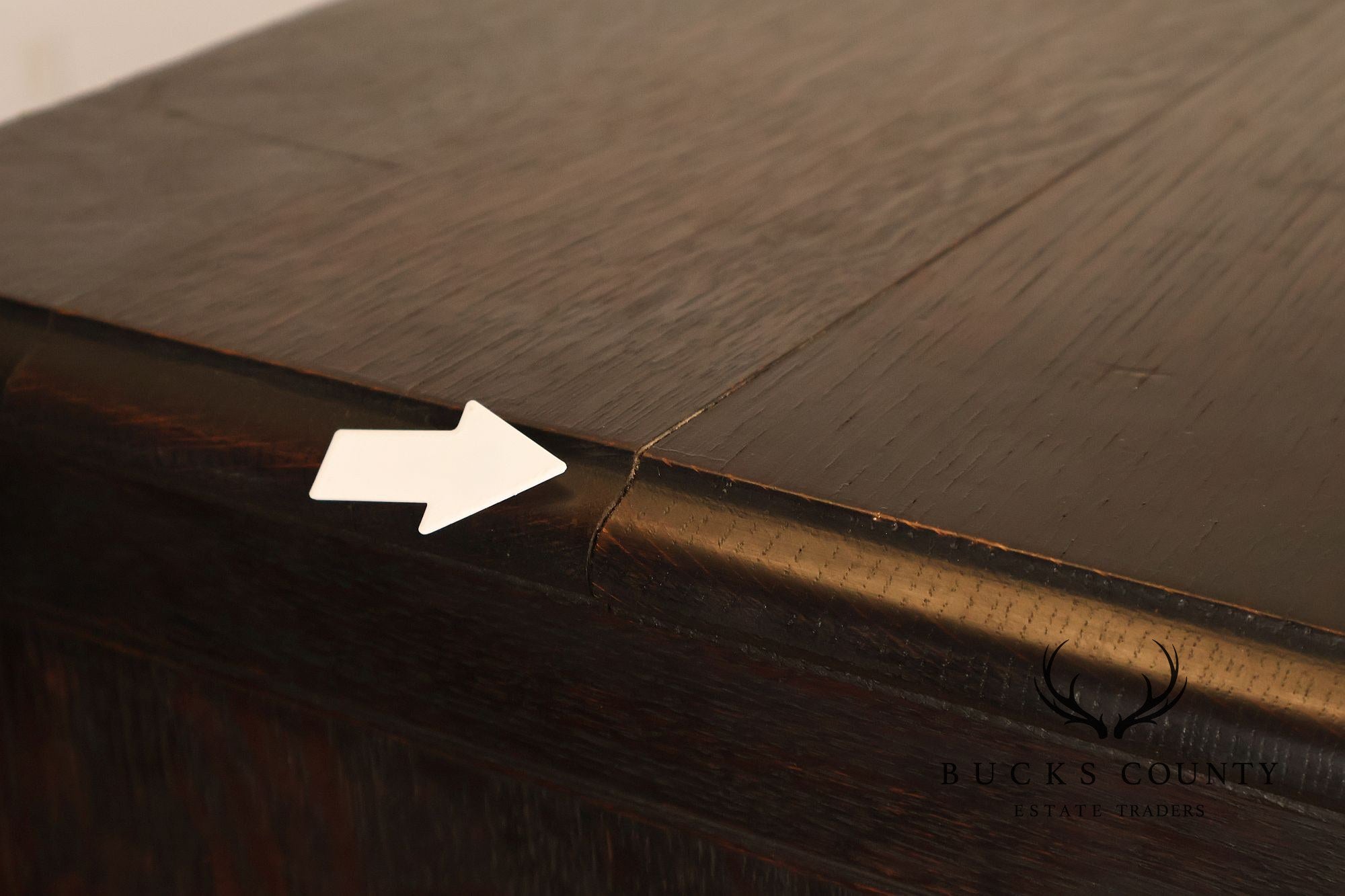 Antique Carved Oak Glass Door Triple Bookcase