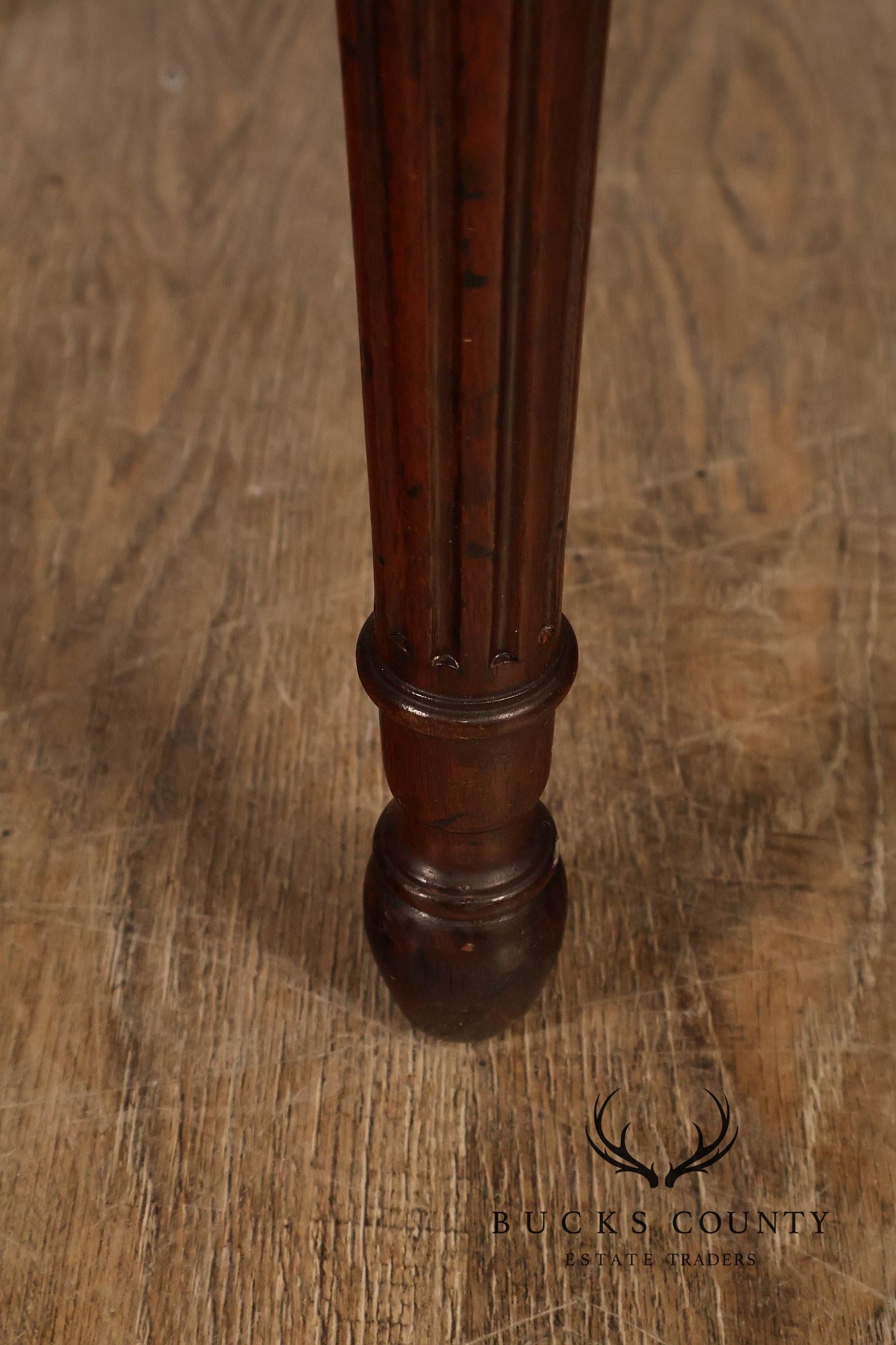 Hepplewhite Inspired Set Of Eight Mahogany Carved Oval Back  Dining Chairs