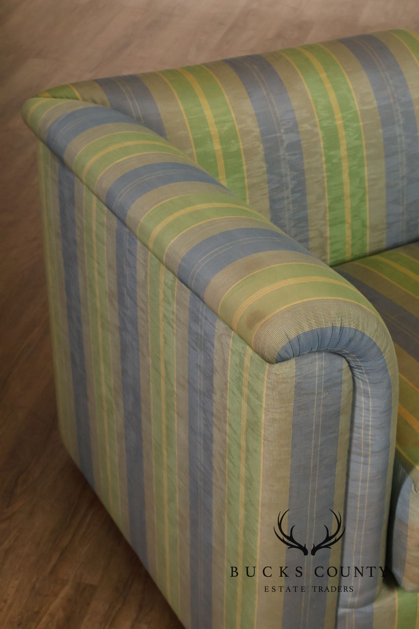 J. Robert Scott Contemporary Modern Striped Upholstered Daybed Sofa