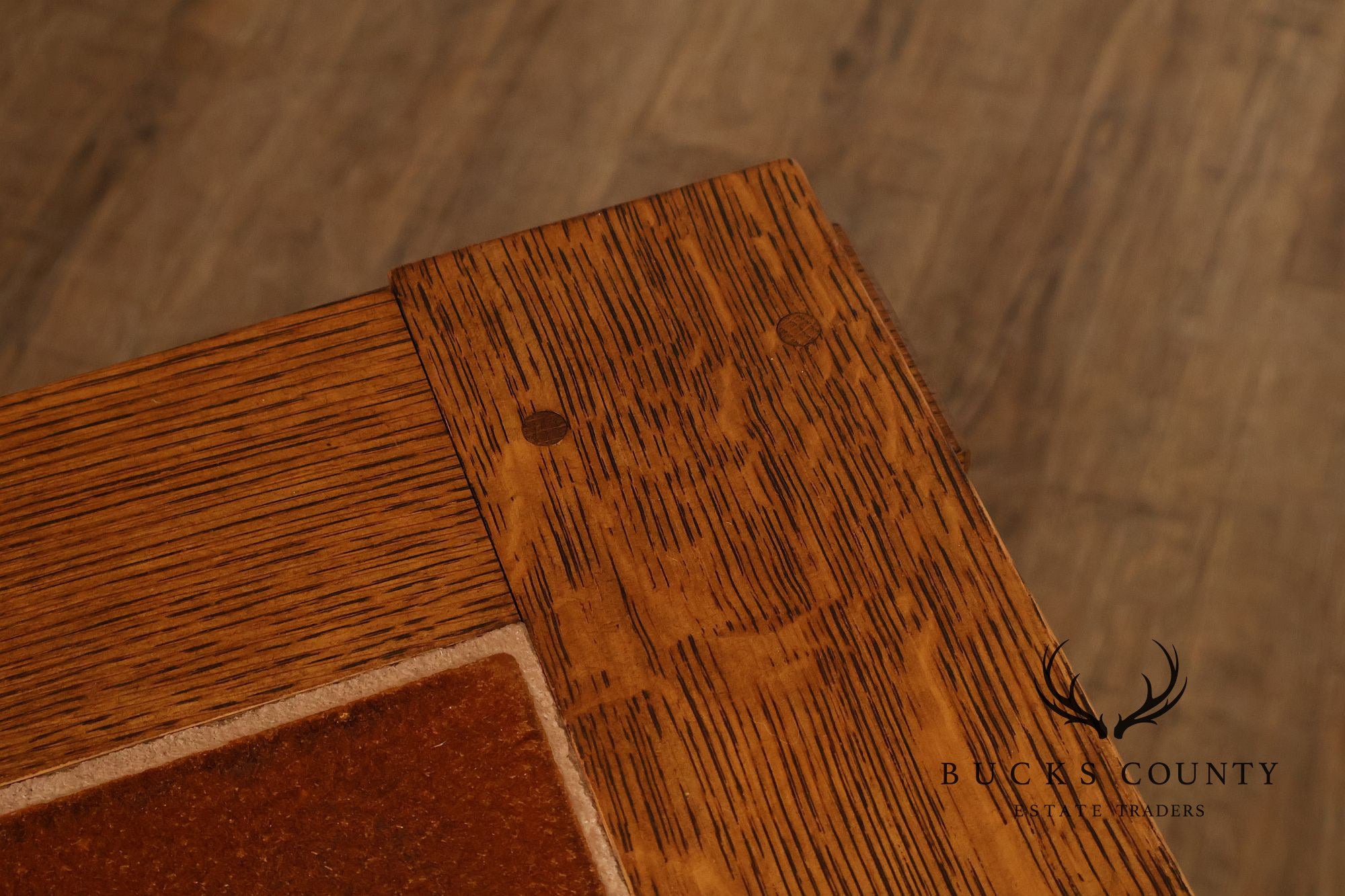 Stickley Mission Collection Oak Tile Top Coffee Table