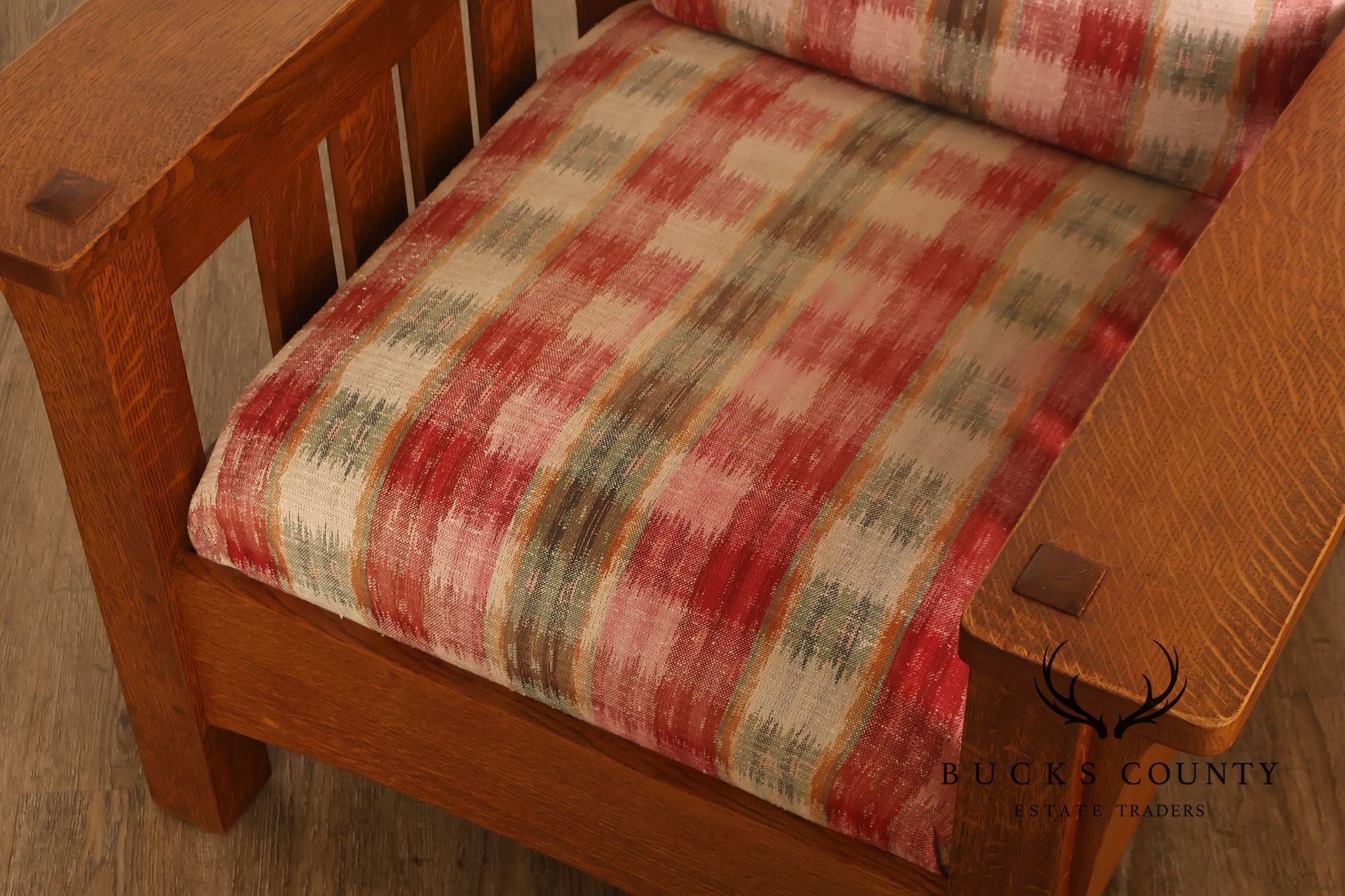 Stickley Mission Collection Oak Bow Arm Morris Chair