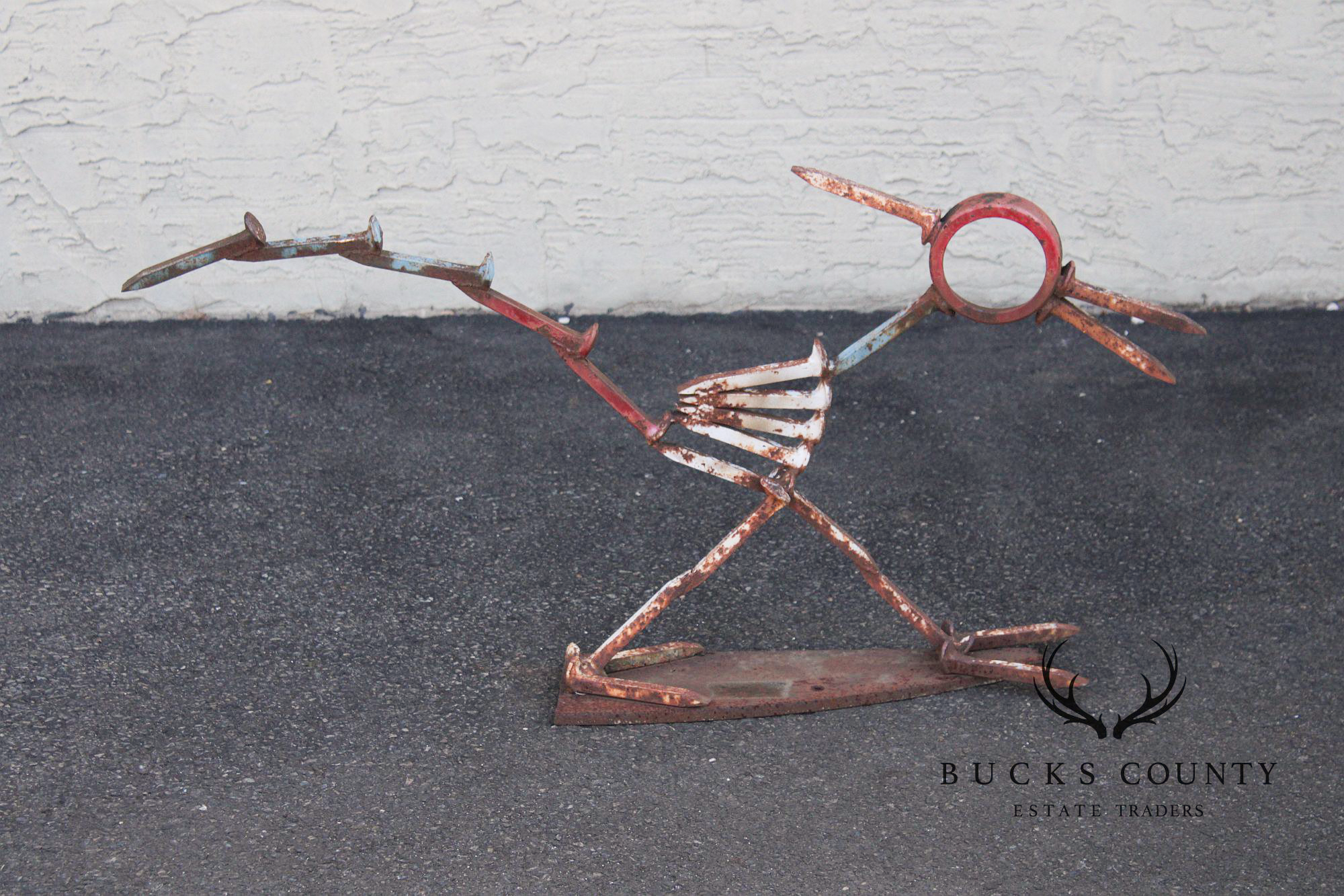 Industrial Metal Road Runner Sculpture Garden Statue