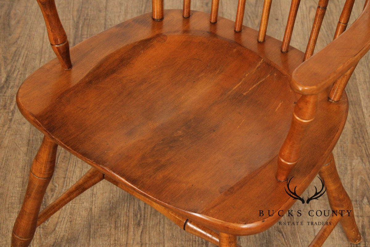 Ethan Allen Set of Four Faux Bamboo Dining Chairs