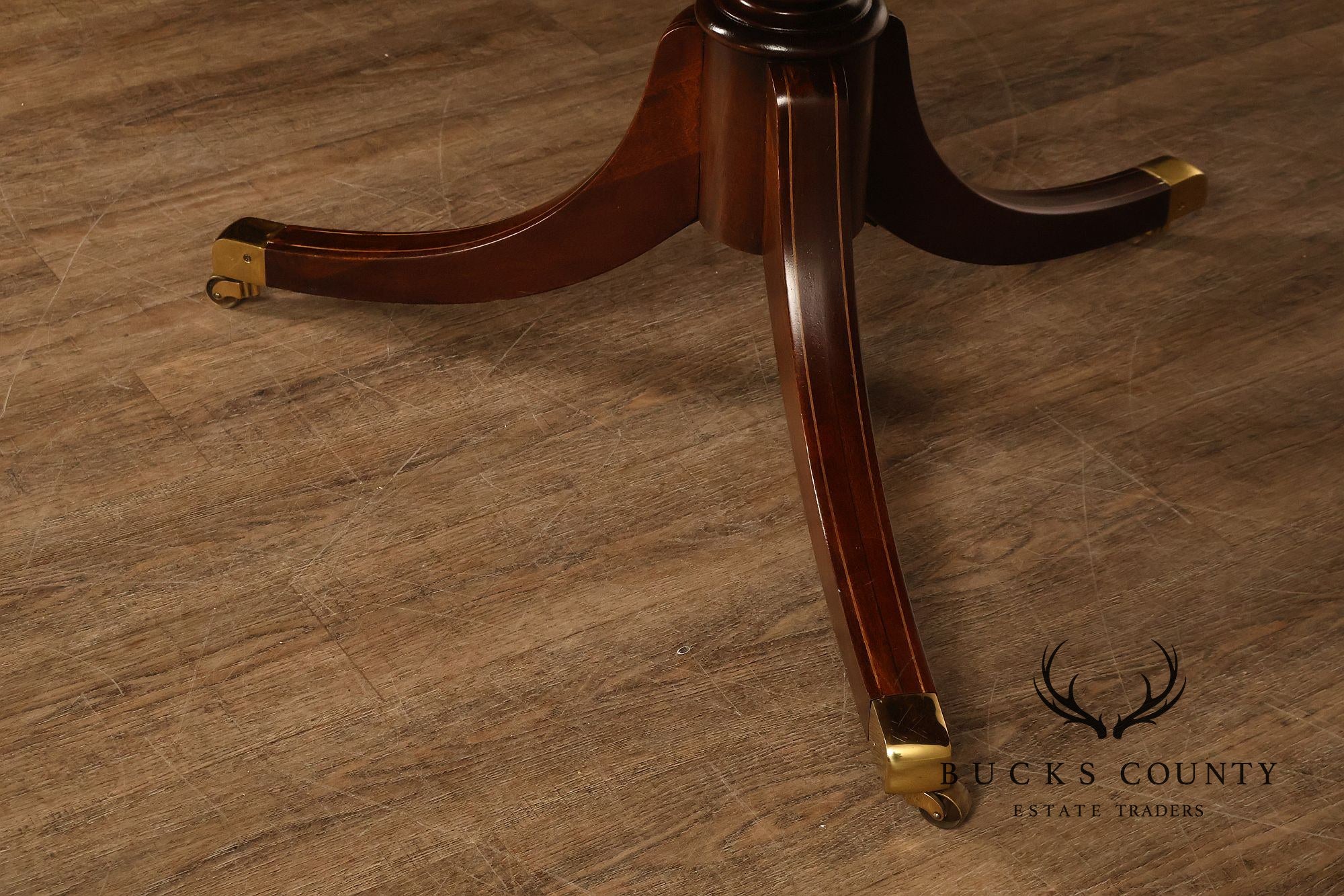 Federal Style Double Pedestal Mahogany Dining Table