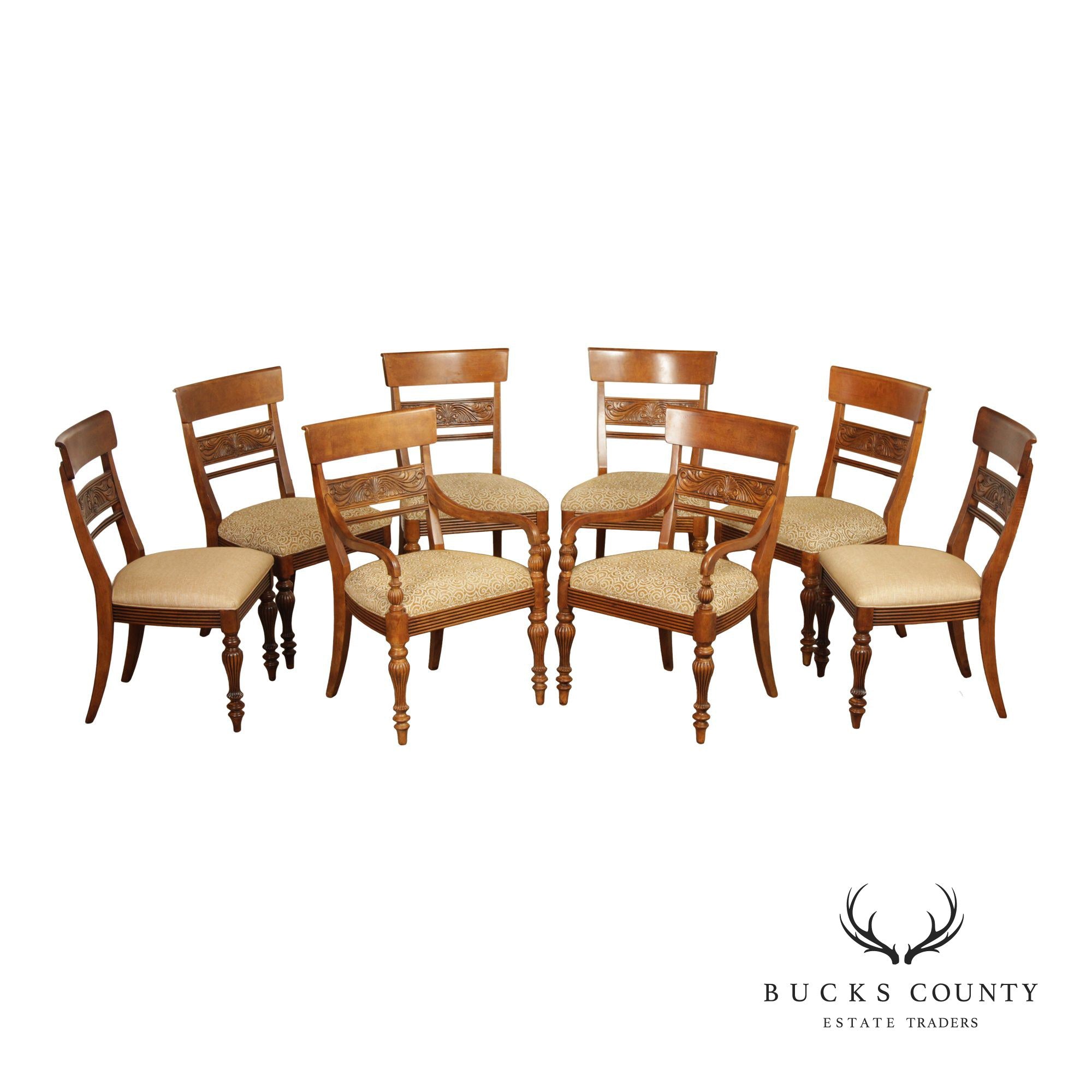 Ethan Allen Set of Eight British Classics 'Mackenzie' Dining Chairs