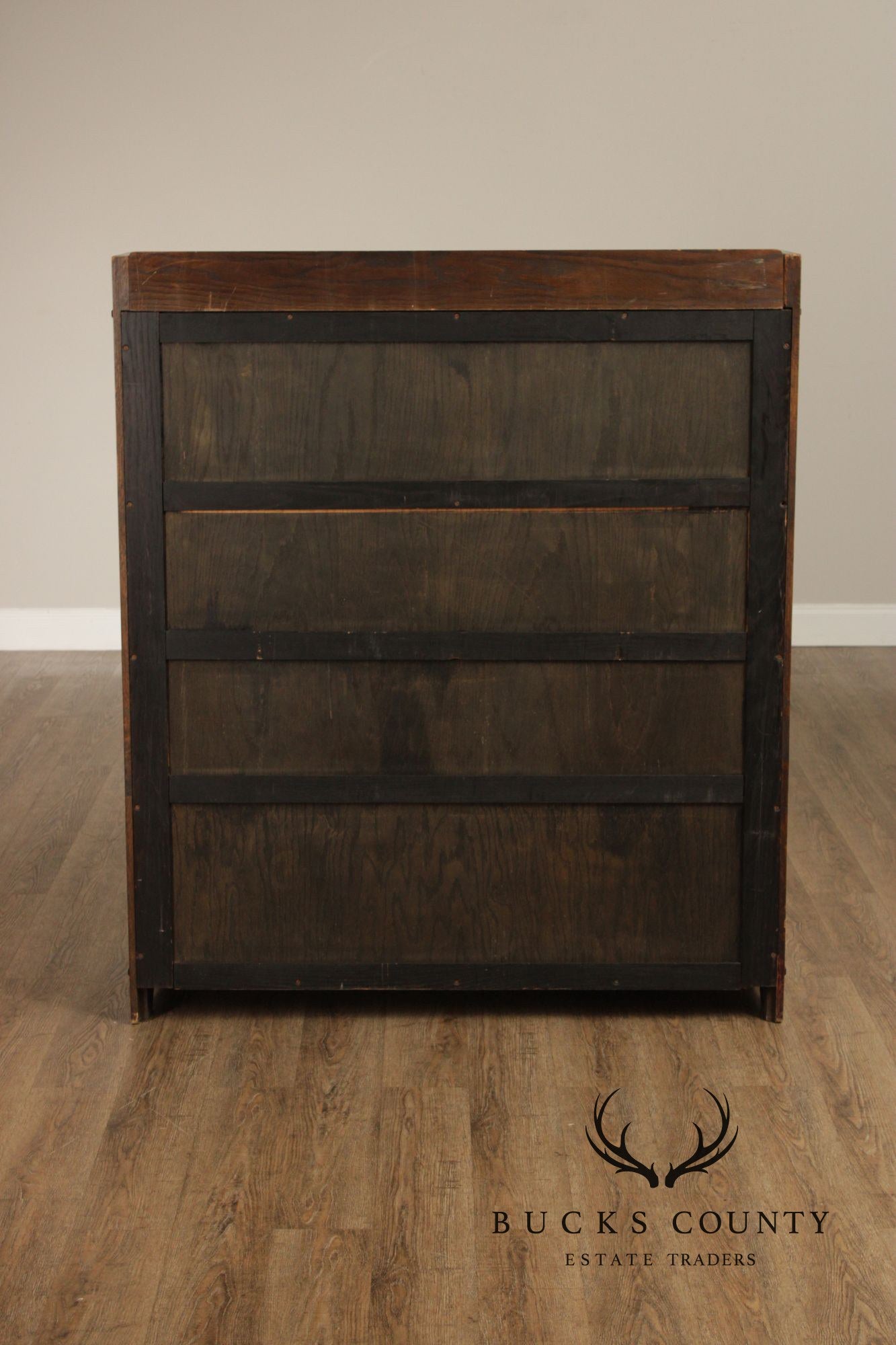 Antique Mission Oak Two Door Bookcase