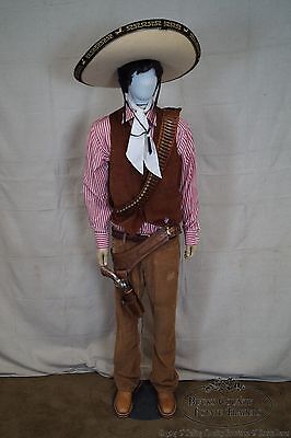 Poncho Life Size Large Display Dressed Mannequin w/ Replica Pistol