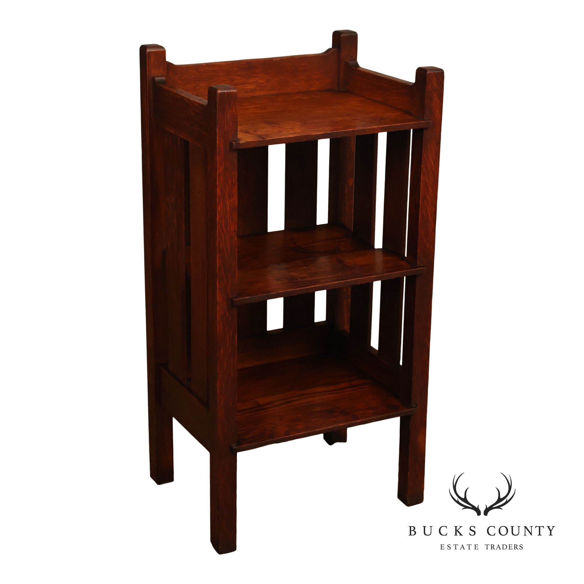 Stickley Brothers Antique Mission Oak Magazine Stand Bookcase