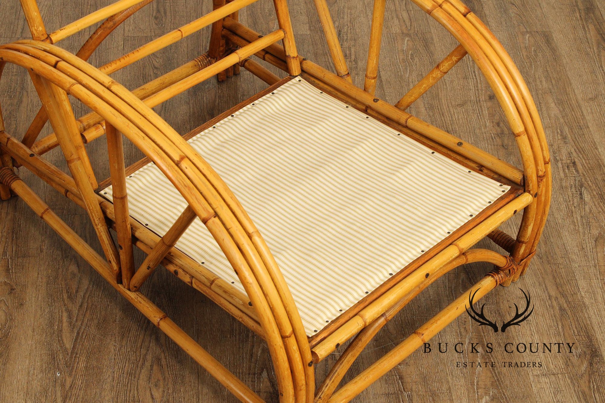 Vintage Bent Bamboo Lounge Armchair