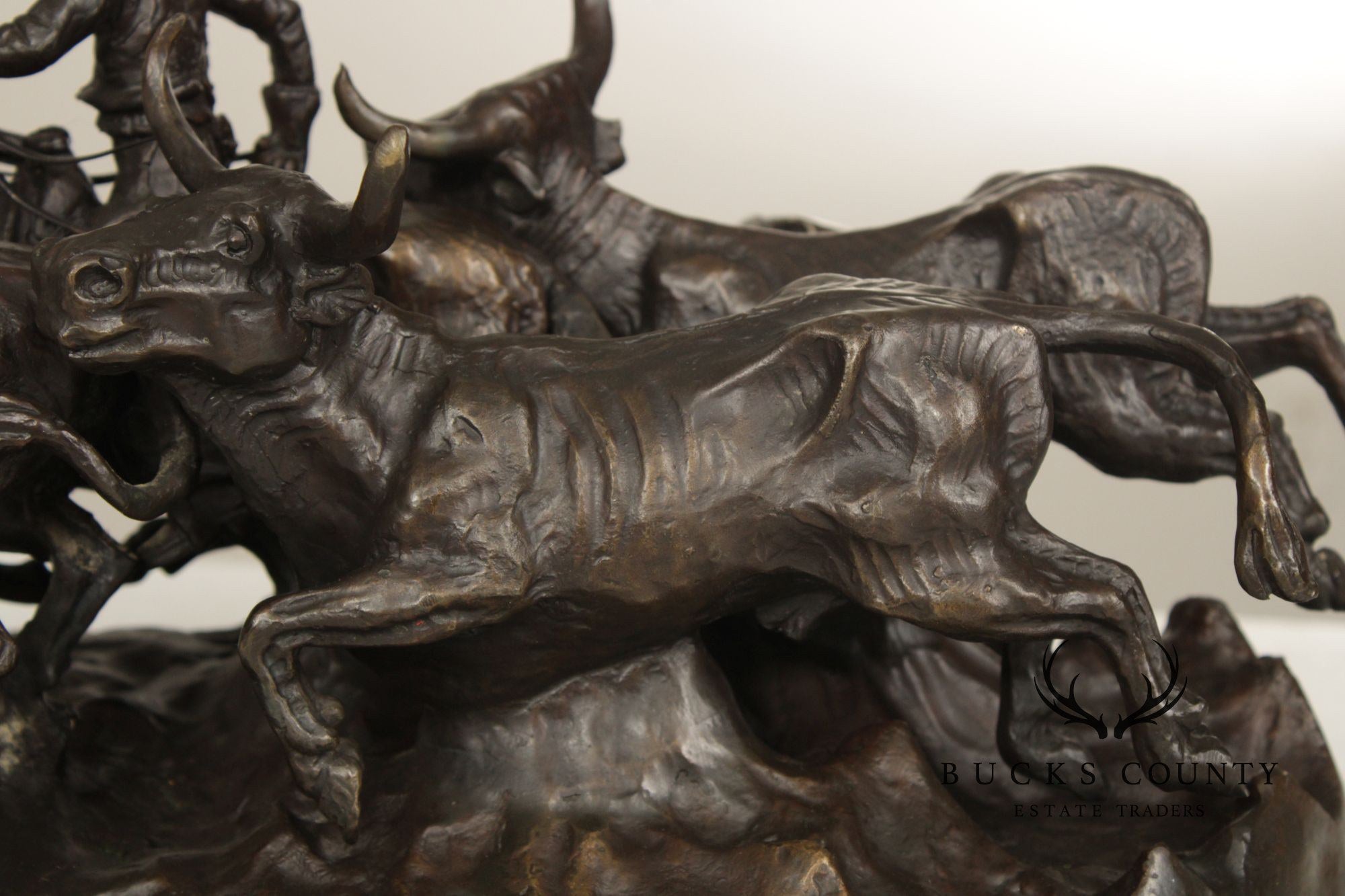 Frederic Remington Bronze Statue, 'Stampede'