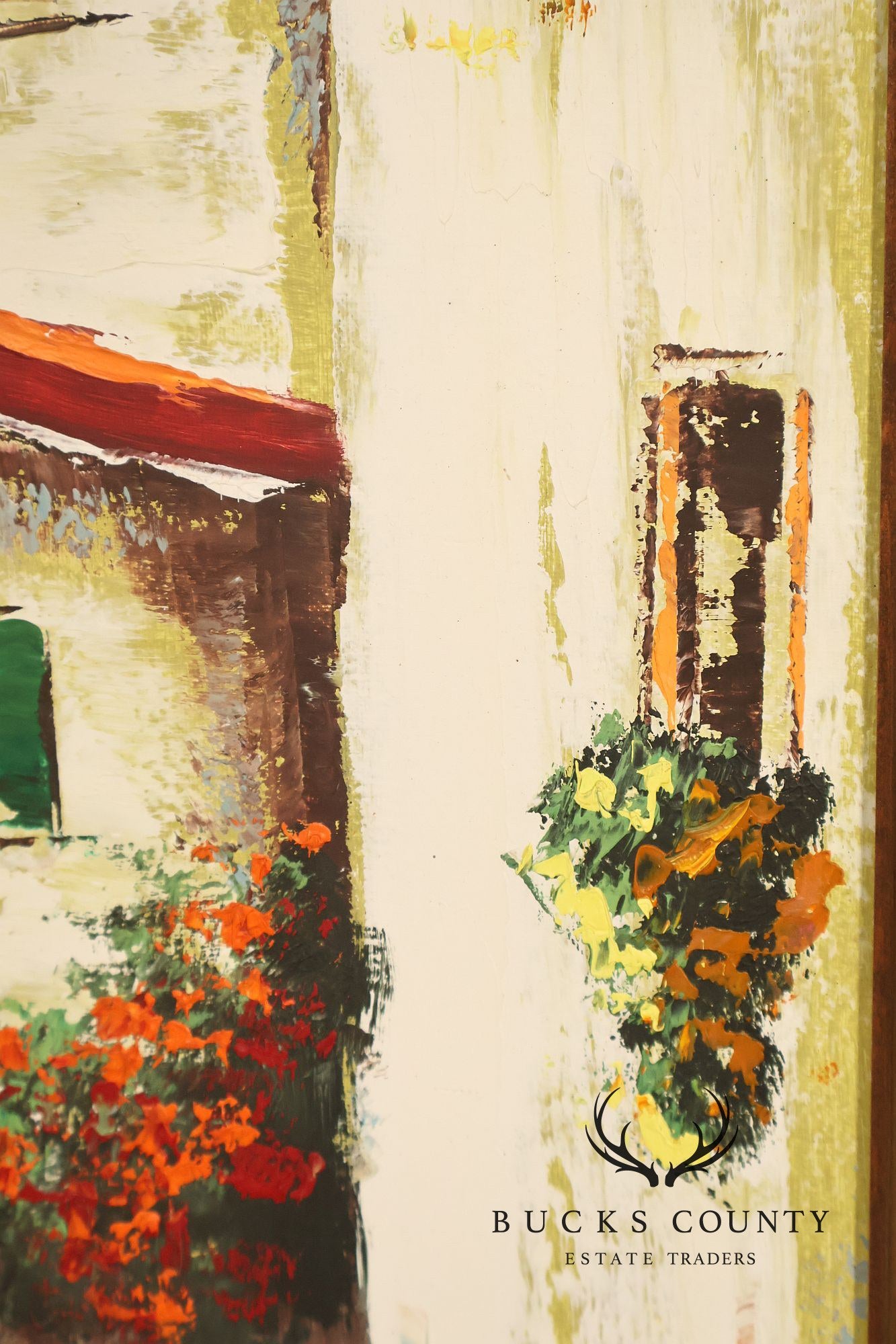 Artist Signed Mediterranean Landscape Oil Painting