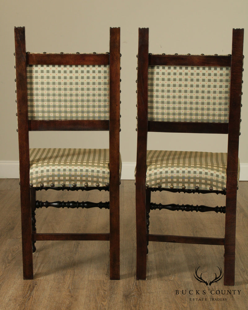 Spanish Renaissance Style Set of 8 Antique Dining Chairs