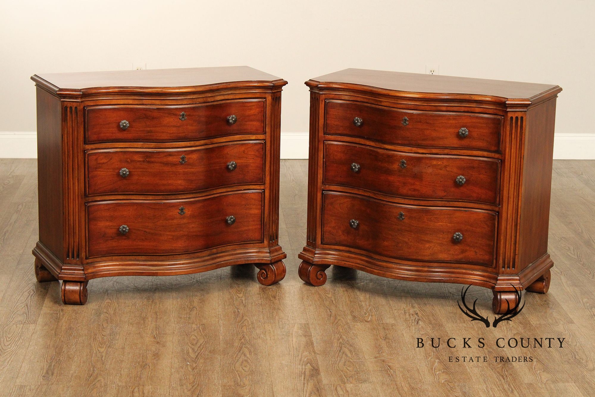 Ethan Allen Tuscany Collection Pair of 'Emmett' Nightstands