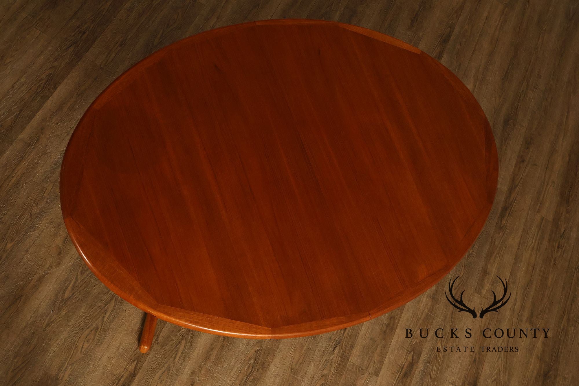 Dyrlund Danish Modern Teak Oval Extension Dining Table