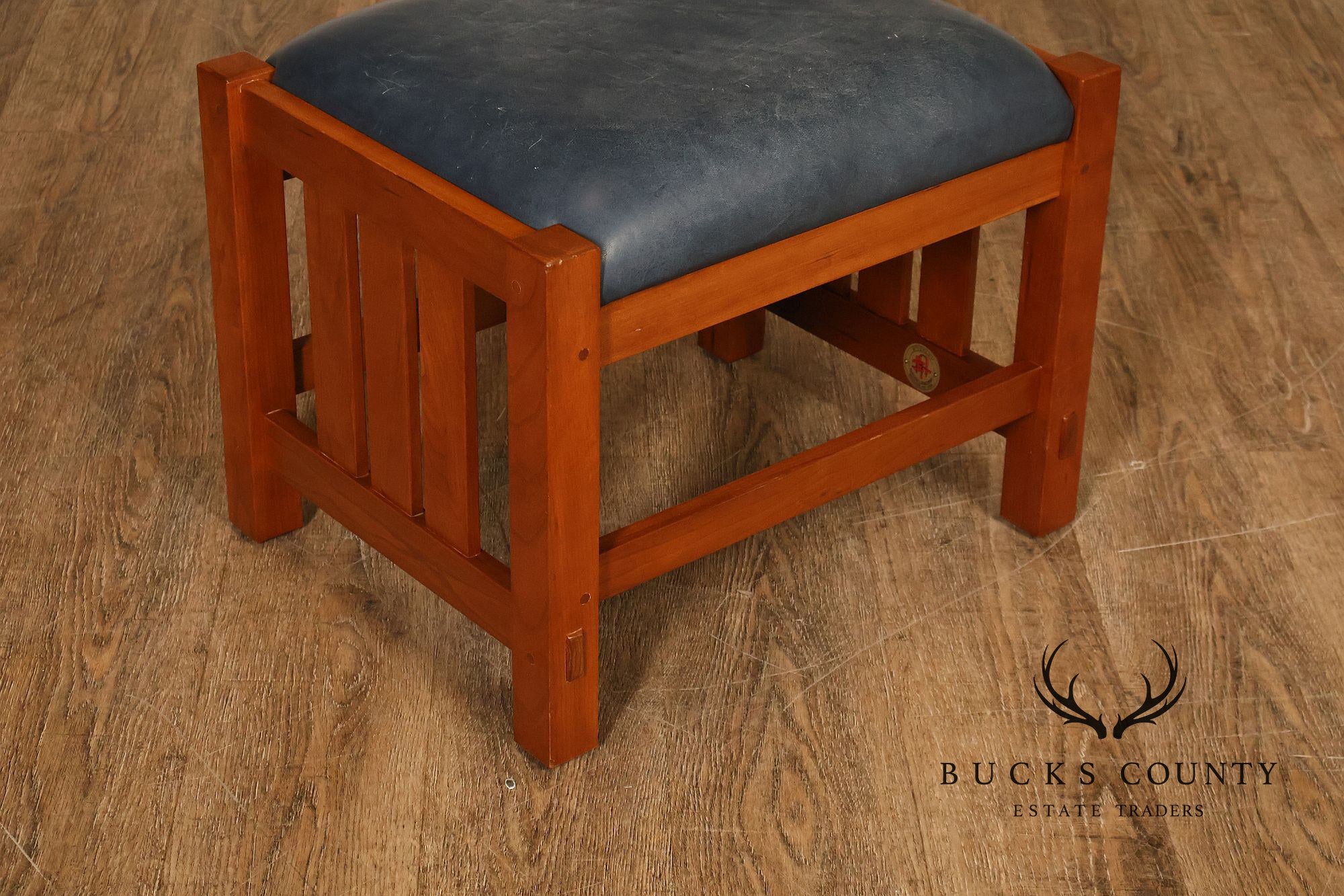 Stickley Mission Collection Cherry Bow Arm Morris Chair and Ottoman