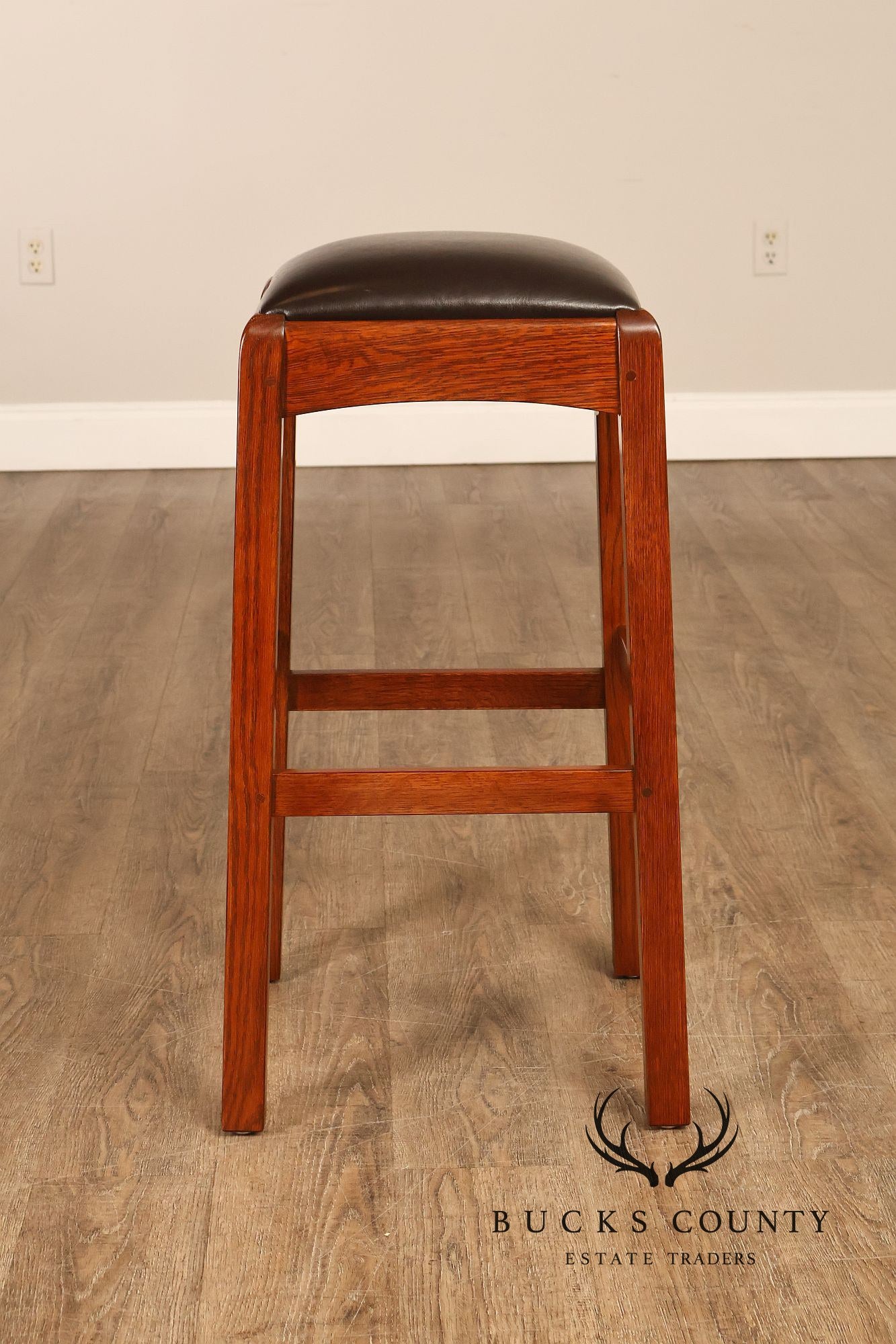 Stickley Mission Collection Oak Backless Stool