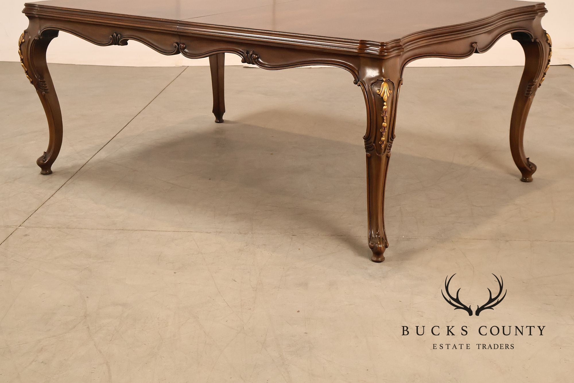 Karges French Louis XV Style Walnut Expandable Dining Table