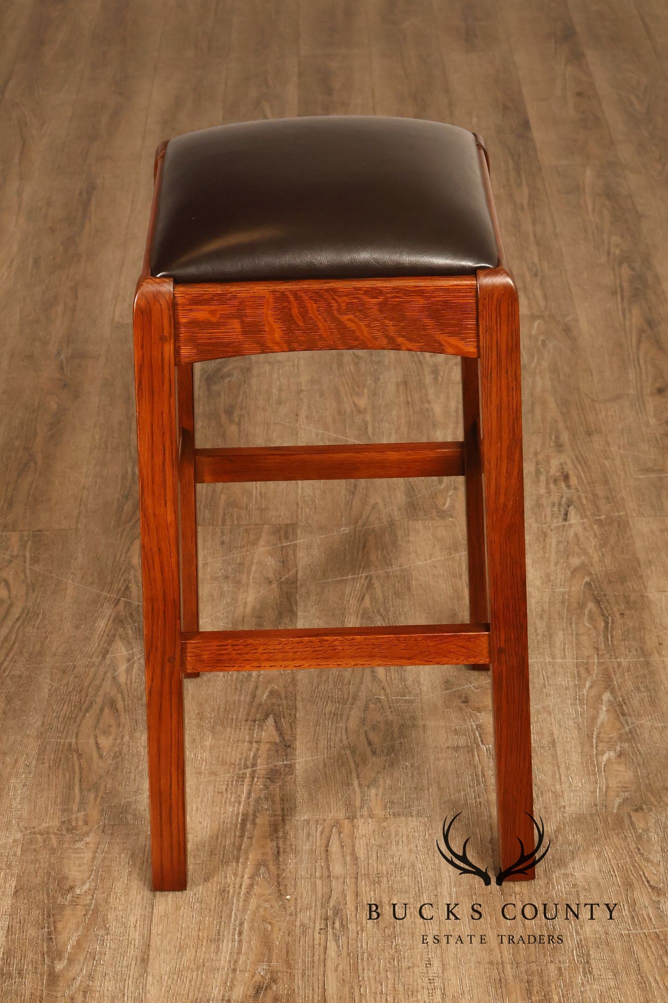 Stickley Mission Collection Oak Backless Stool