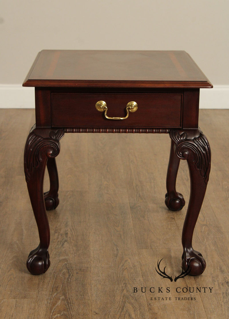 Thomasville Mahogany Collection Chippendale Style Ball And Claw Side Table
