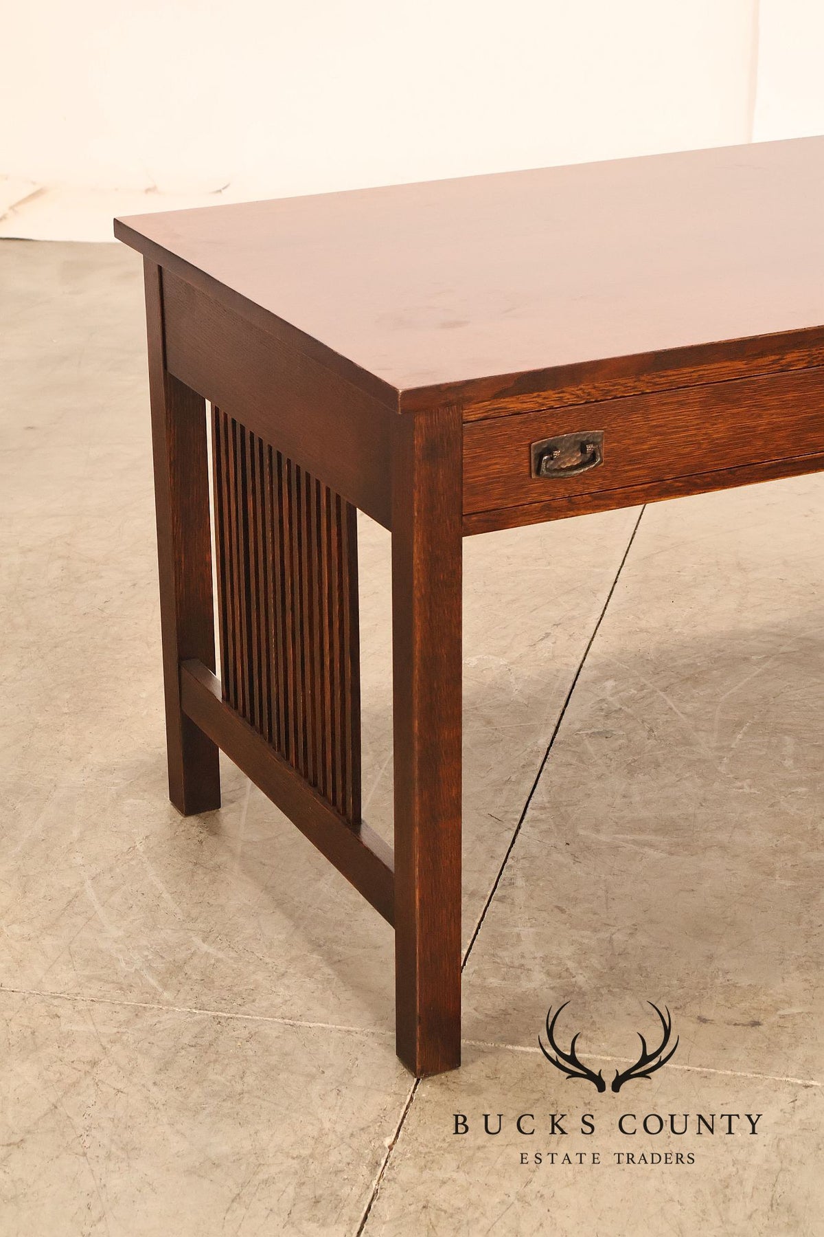 Stickley Mission Collection Oak Spindle Writing Desk