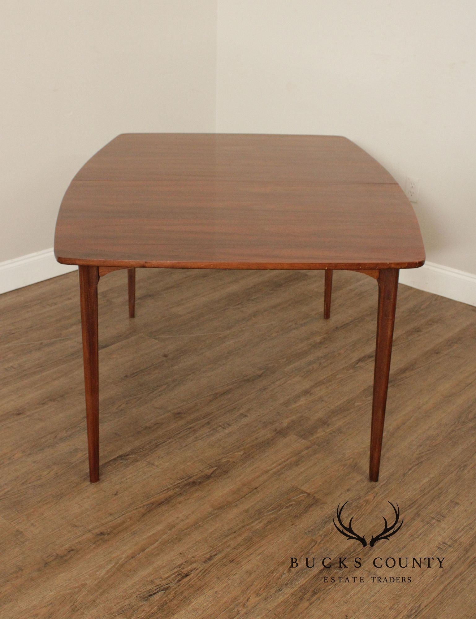 Kent Coffey Perspecta Mid Century Modern Walnut Extendable Dining Table