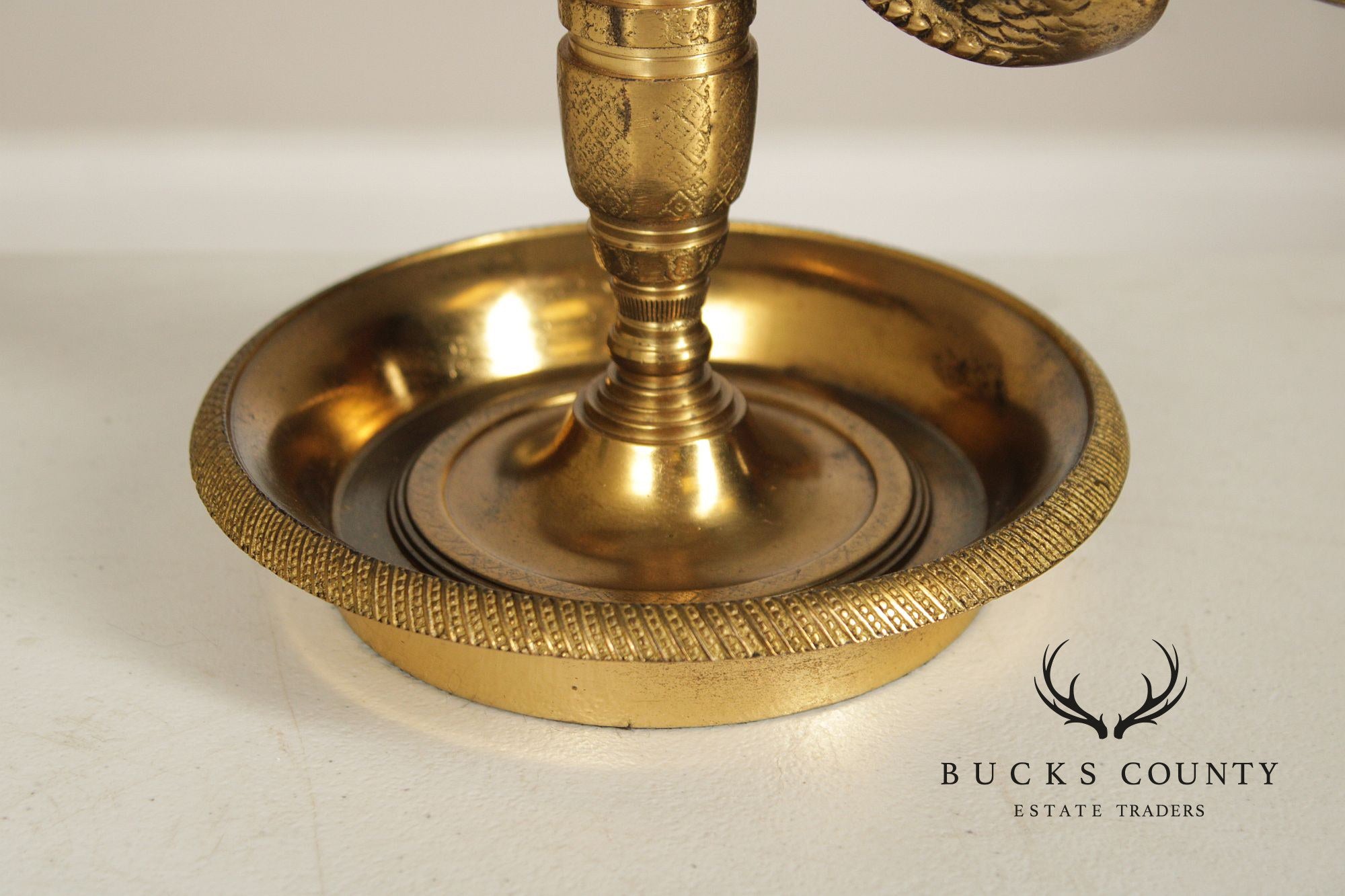 Vintage Brass Bouillotte Desk Lamp