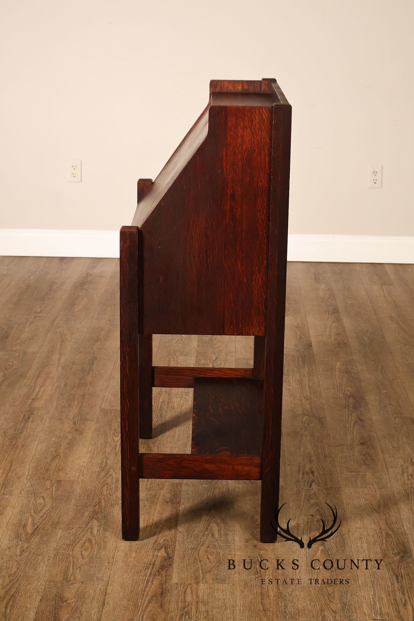 Lifetime Furniture Antique Mission Oak Drop Front Desk